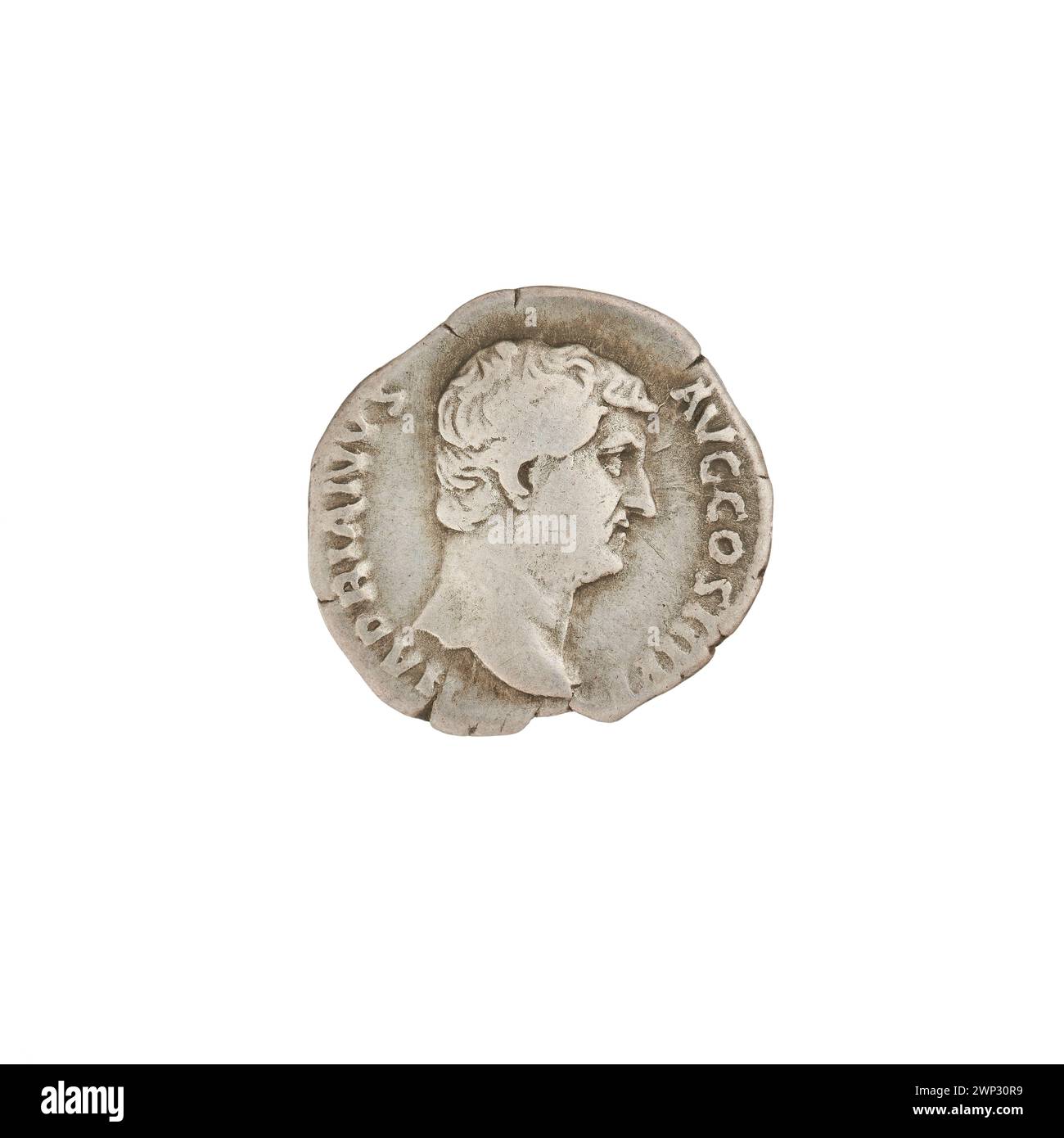 Denar; Hadrian (76-138; römischer Kaiser 117-138); 134-138 (134-00-00-138-00); Münze (Personifizierung), Köpfe, Vorurteile von Abundanz, Gewicht Stockfoto