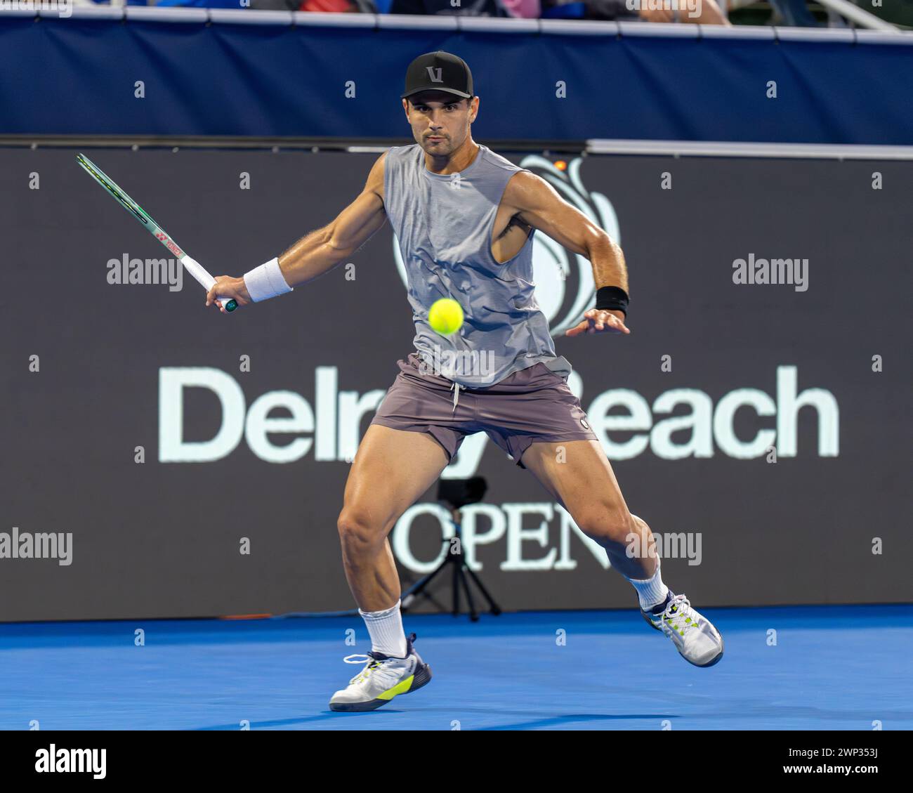 Marcos Giron bei den Delray Beach Open 2024 Stockfoto