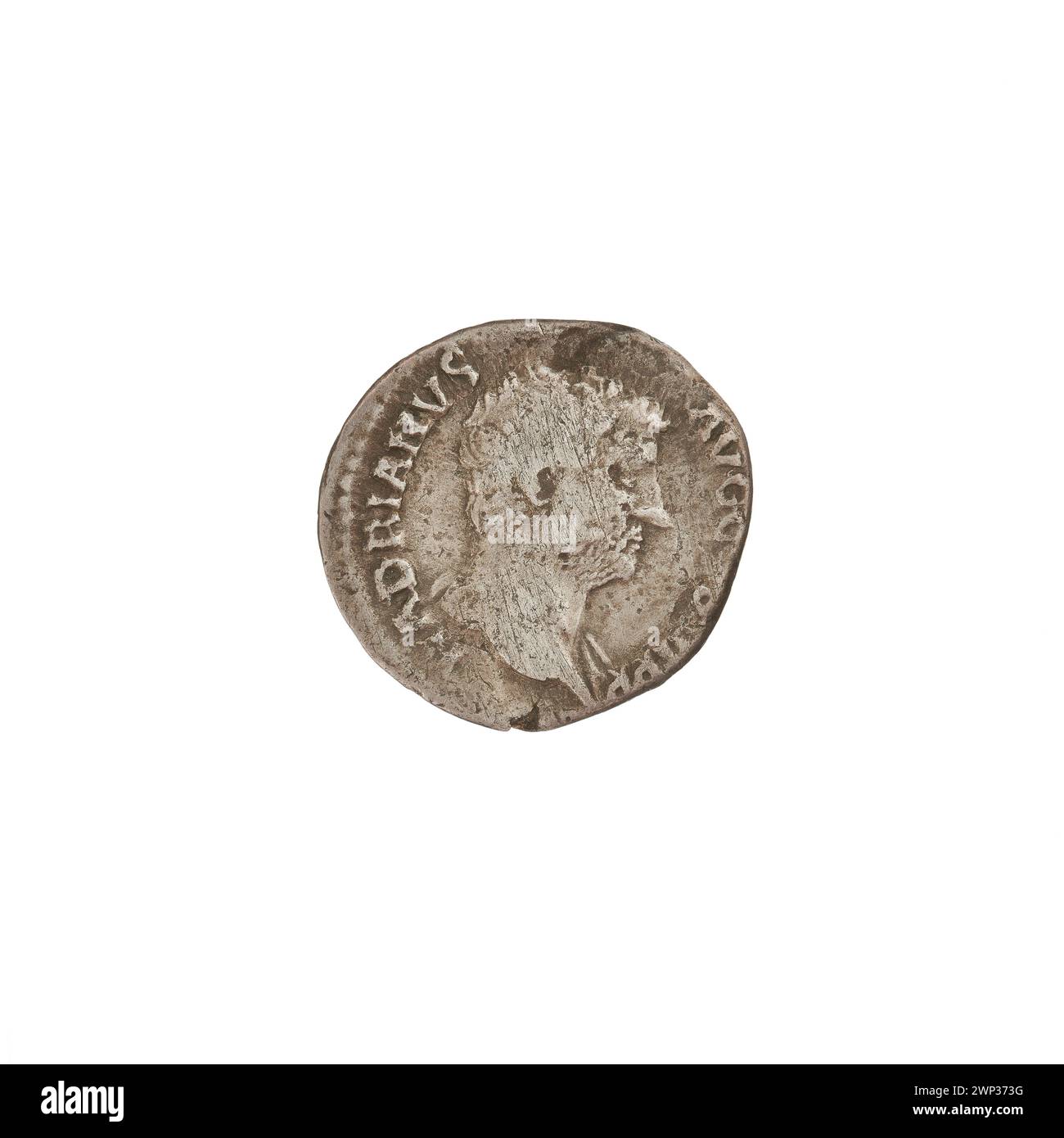 Denar; Hadrian (76-138; römischer Kaiser 117-138); 134-138 (134-00-00-138-00); Münze (Personifizierung), Köpfe, Vorurteile von Abundanz, Gewicht Stockfoto