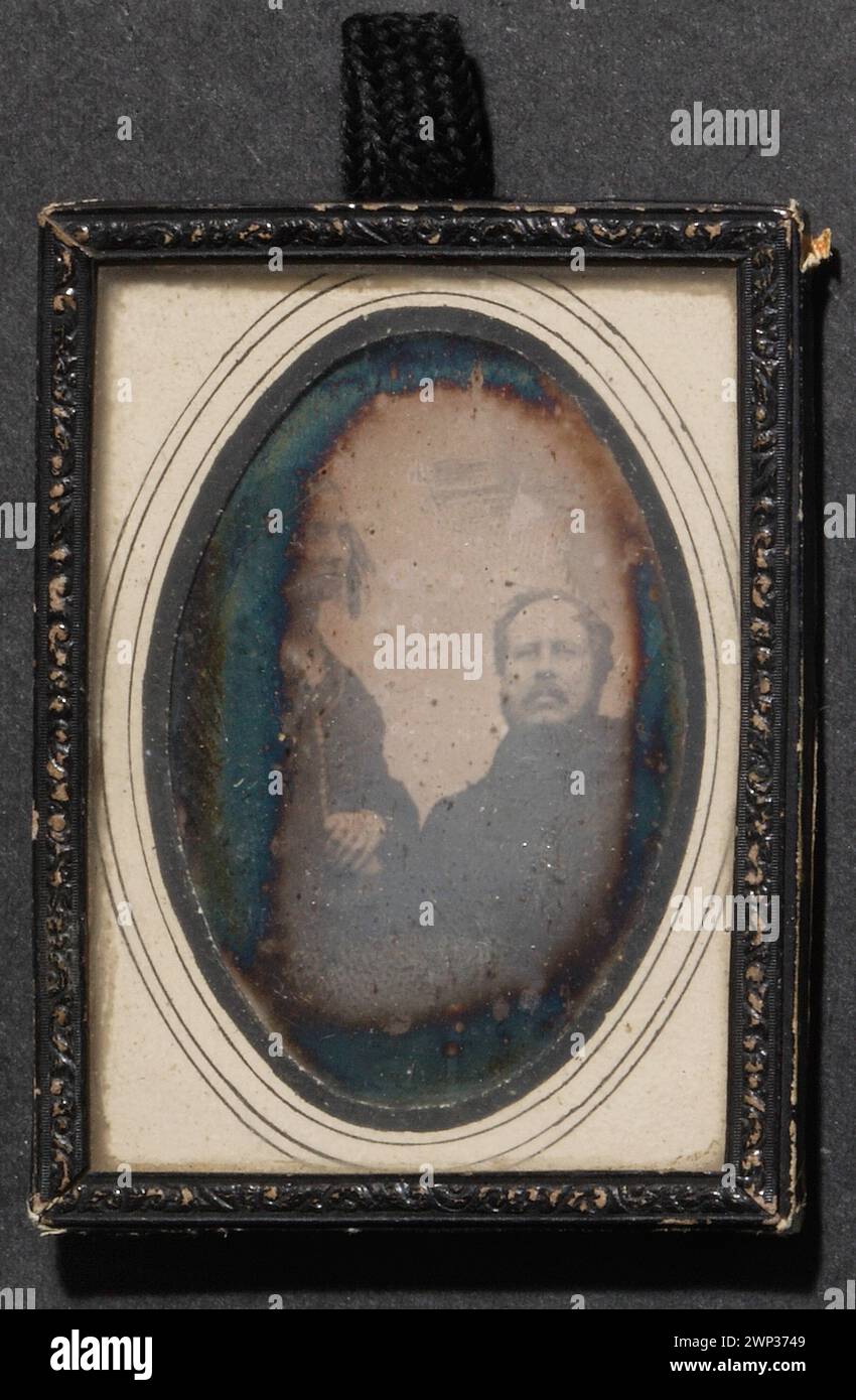 Porträt von Przemysł Potocki und Teresa geborene Sapieha aus den Jahren 1840–1847, in formeller Kleidung. Teil der Sammlung Janusz Przewłocki, erworben durch Kauf. Stockfoto