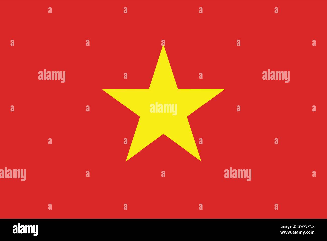 Nationalflagge von Vietnam Vektor , Vietnamflagge Stock Vektor