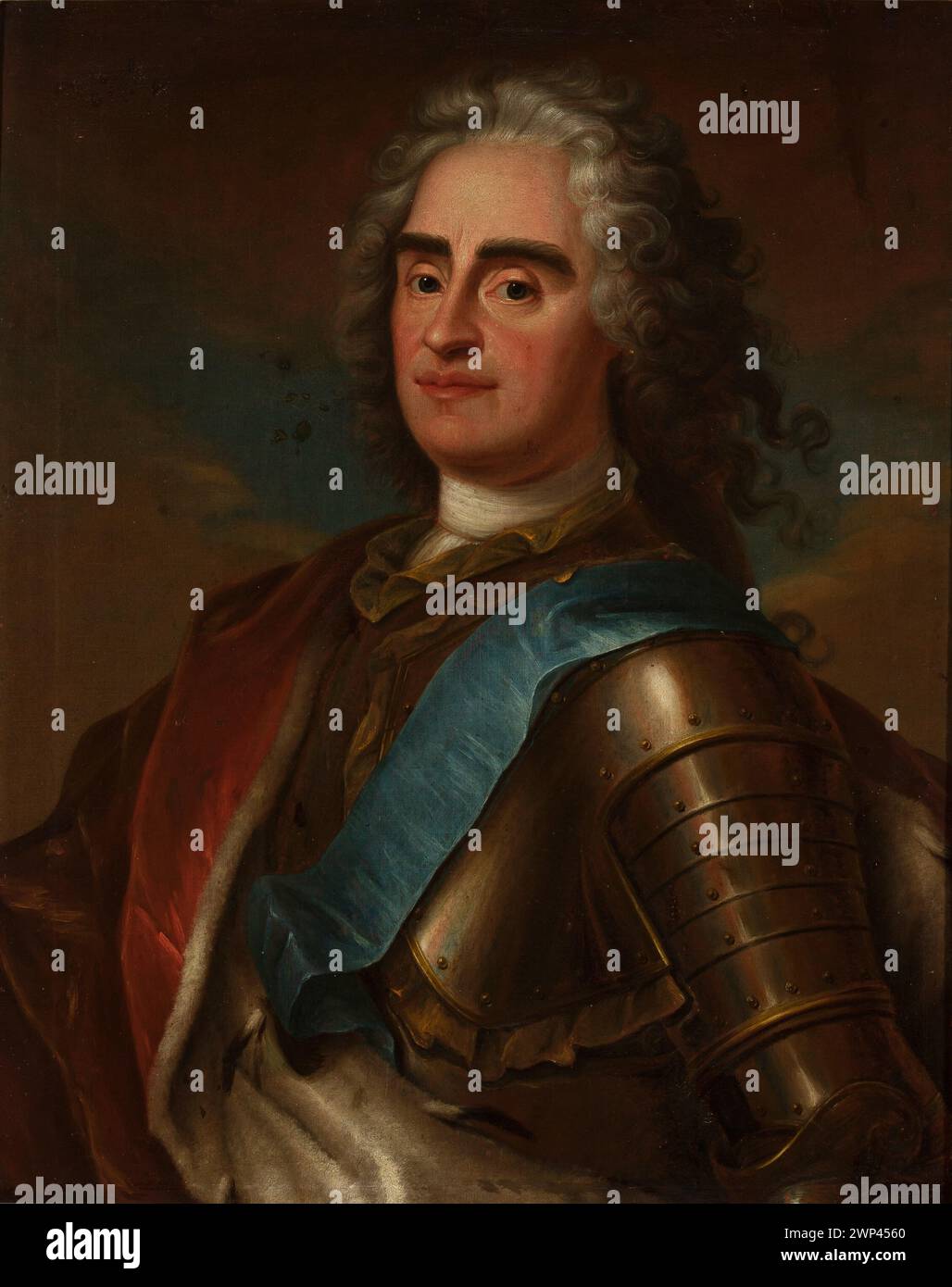 Porträt von August II Strong; Silvestre, Louis de (1675-1760; m nach 1718 (1718-00-1743-00); August II Mocny (polnischer König-1670-1733), Orden des Weißen Adlers, Wettin (Familie), französische Malerei, A la Löwenperücken, Porträts, Porträts von en trois-Quarts, männliche Porträts, männliche Porträts, repräsentative Porträts, Übertragung (Provenienz) von KP Stockfoto