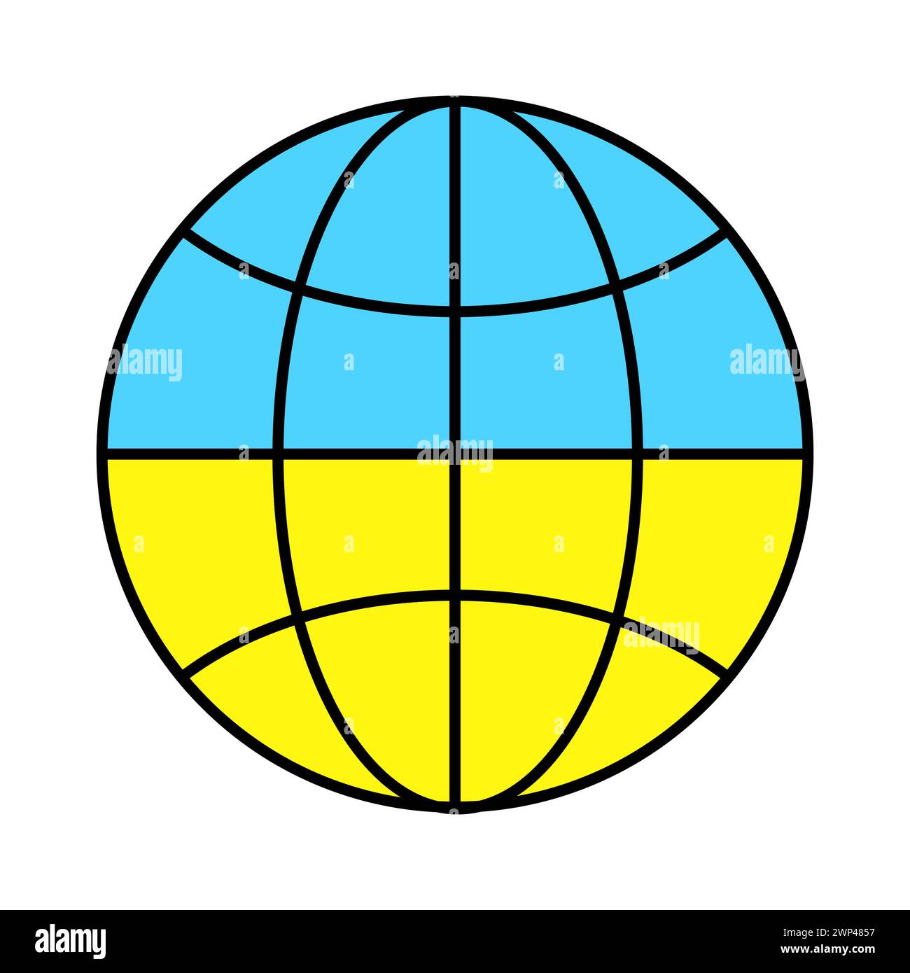 Erdfarben Flagge ukraine. Kriegsposter der Ukraine. Geographiekonzept. Vektorabbildung. Rohbild. EPS 10. Stock Vektor