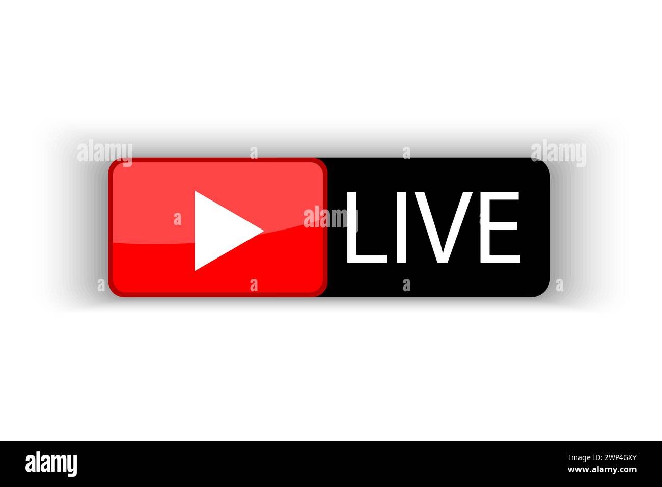 Modernes Livestream-Symbol. Webbanner-Vorlage. Web-ui-Design. Online spielen. Vektorabbildung. Rohbild. EPS 10. Stock Vektor