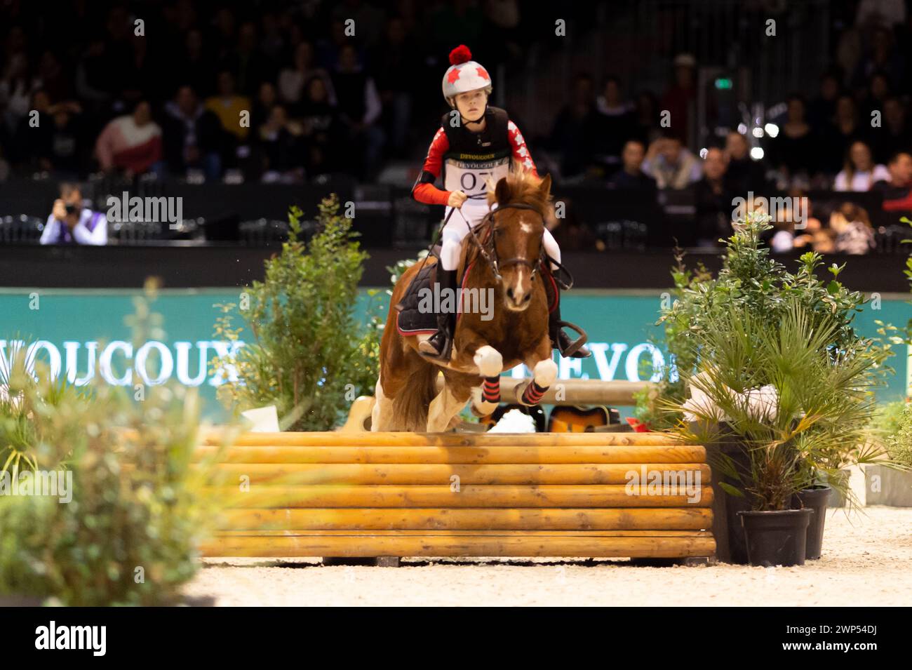 Bordeaux, Frankreich - 2. Februar 2024. Bilder aus Jumping International Bordeaux. Mette Holm/ATLAS MEDIA KANADA. Stockfoto