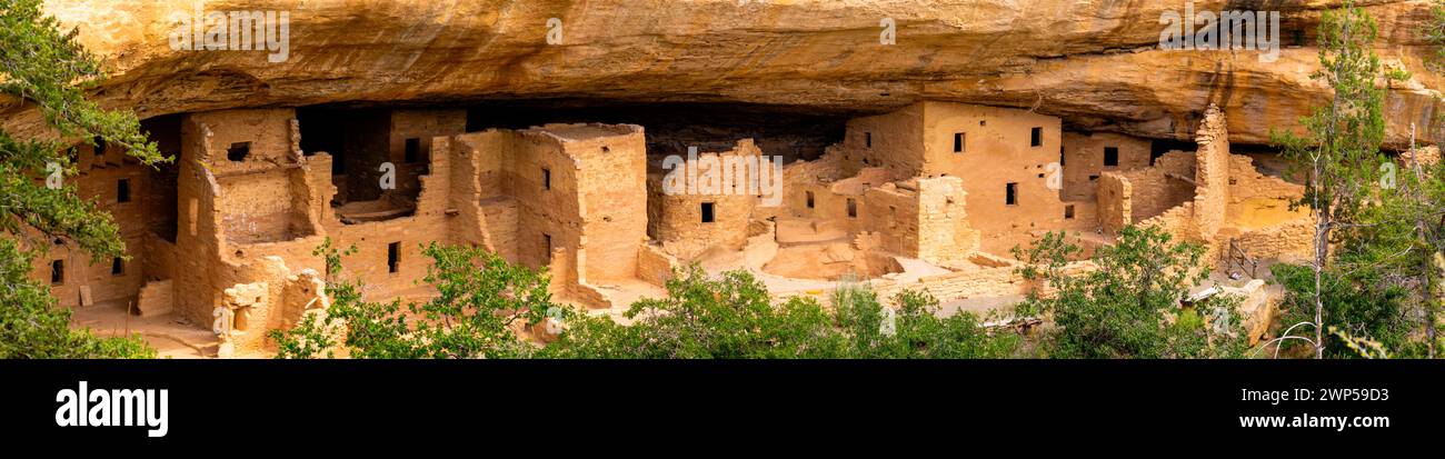 Fichte Tree House Cliff Dwelling, Mesa Verde National Park, Colorado, USA Stockfoto