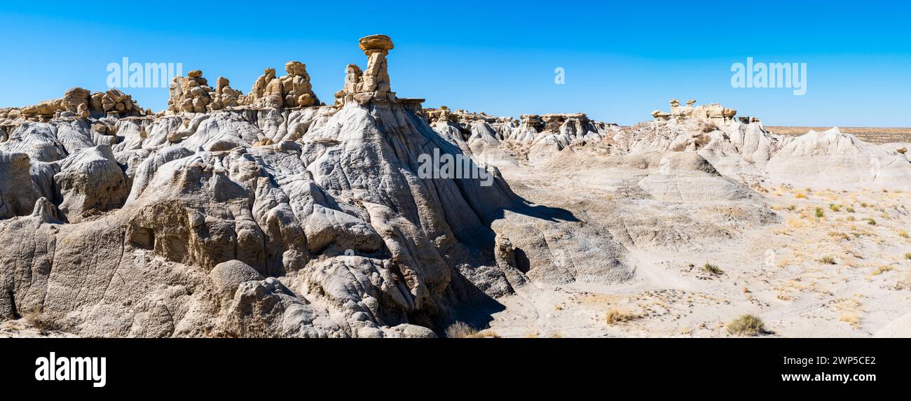 Felsformationen in der Wüste, New Mexico, USA Stockfoto
