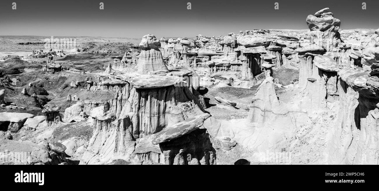 Felsformationen in der Wüste, New Mexico, USA Stockfoto