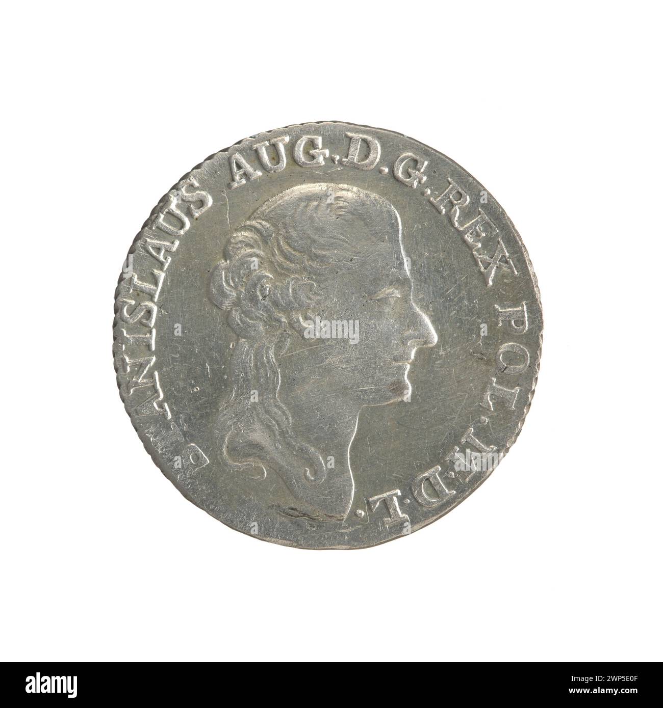 Die feierliche Krönung von König Stanisław August Poniatowski im Jahr 1792, die seine formelle Anerkennung als Herrscher über Polen feierte und die Rituale und Insignien der polnischen Monarchie des 18. Jahrhunderts widerspiegelte. Stockfoto