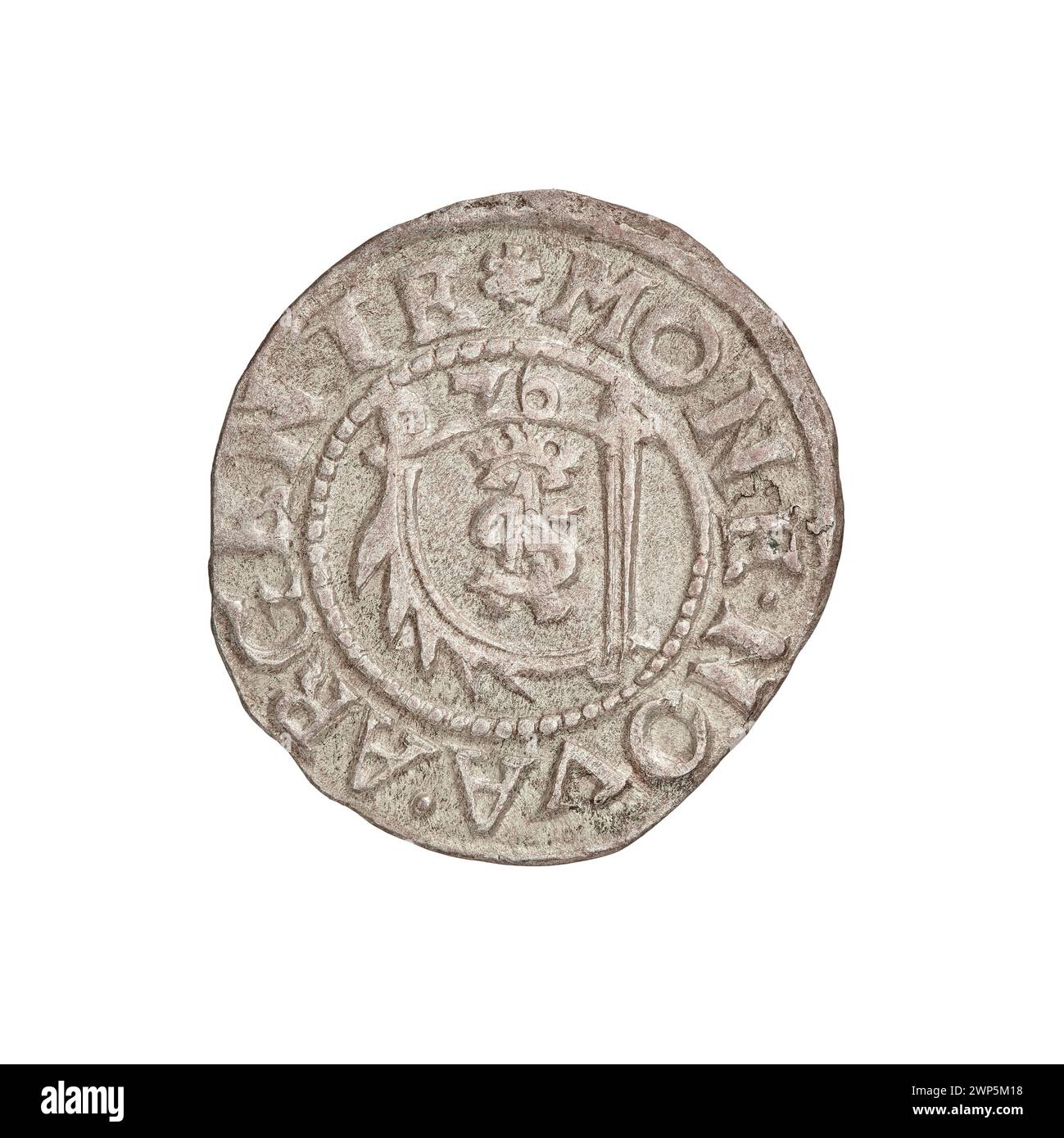 Silberszel g Münze geprägt 1576 unter Gotard Kettler, Herrscher des Herzogtums Kurland und Semigallien. Stockfoto