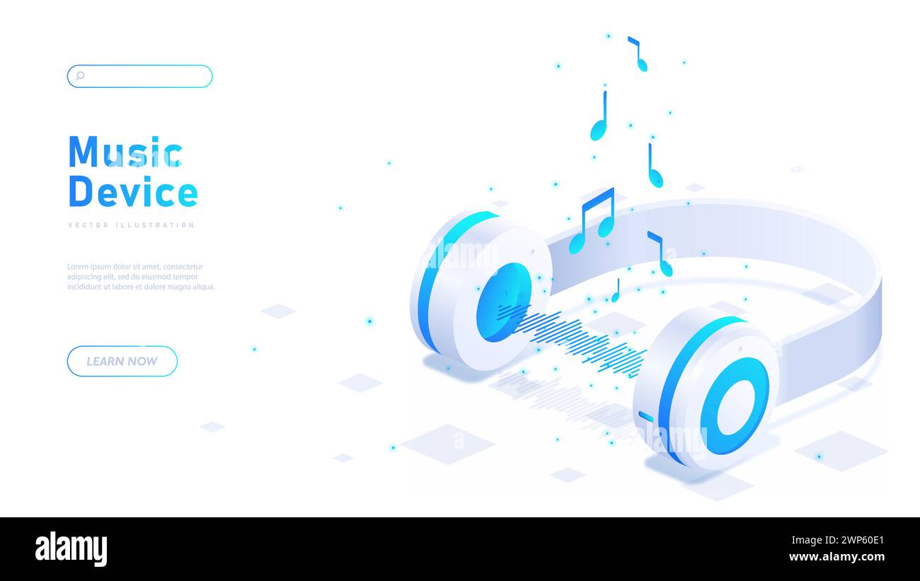 Weißes Vektorposter für Musikgeräte Stock Vektor