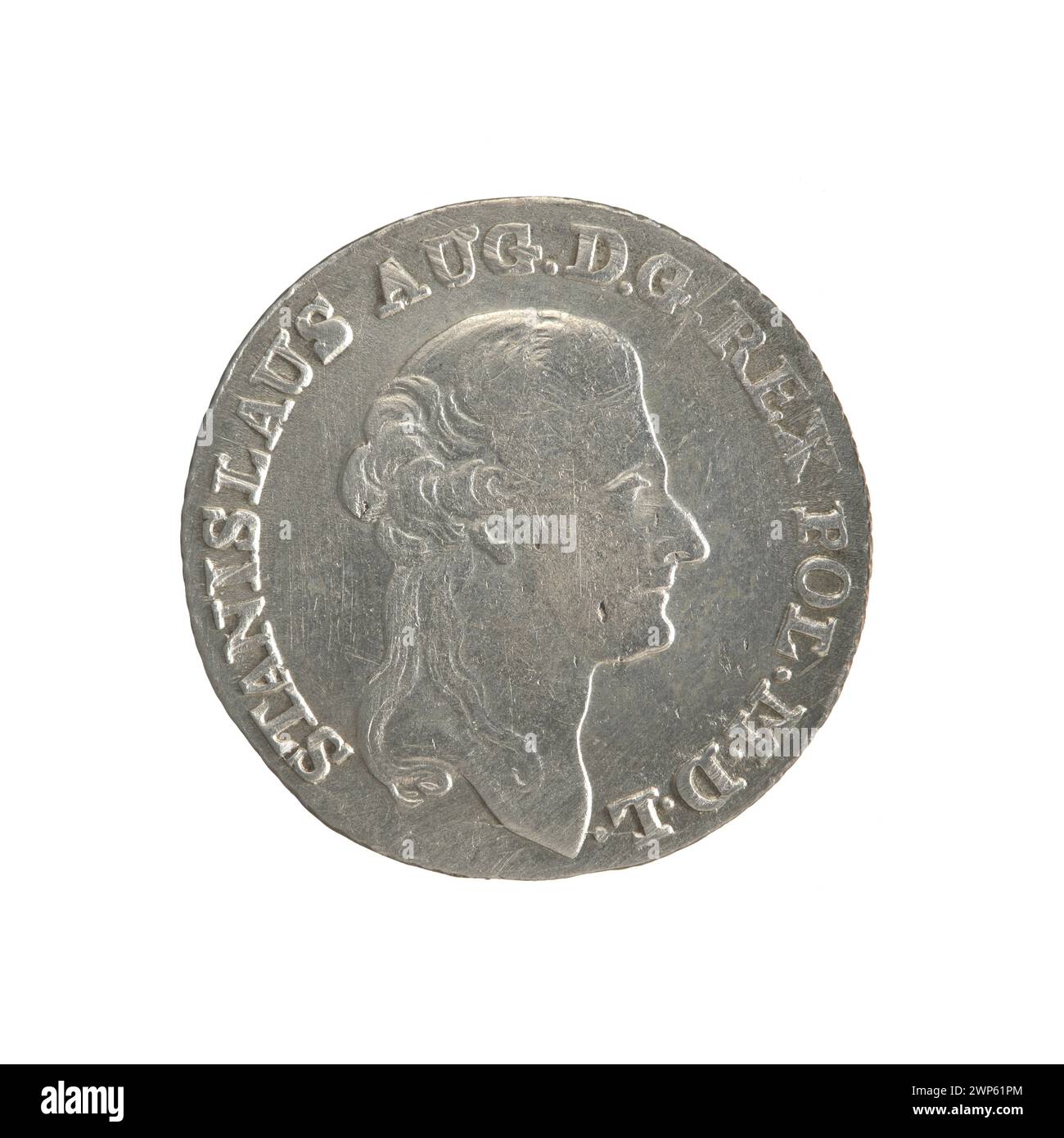 Die feierliche Krönung von König Stanisław August Poniatowski im Jahr 1792, die seine formelle Anerkennung als Herrscher über Polen feierte und die Rituale und Insignien der polnischen Monarchie des 18. Jahrhunderts widerspiegelte. Stockfoto