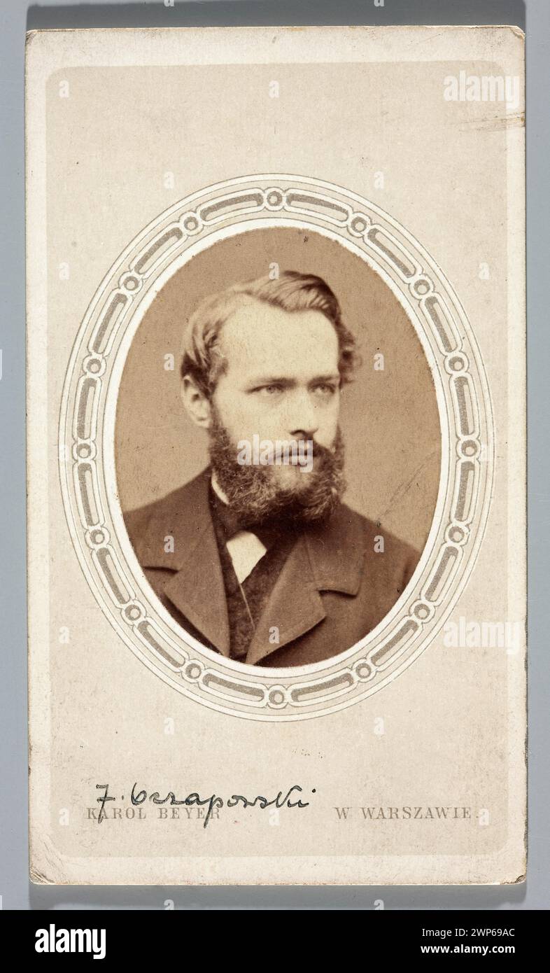 Porträt von Józef Bohdan Oczapowski (1840-1889) - Rechtsanwalt, Professor an der Jagiell-Universität; Beyer, Karol (1818-1877); 1867 (1867-00-00-1867-00-00); Oczapowski Józef, Przewłocki, Janusz (1927–2007) – Sammlung, Jagiellonen-Universität (Kraków), Herrenportrales, Rechtsanwalt Stockfoto