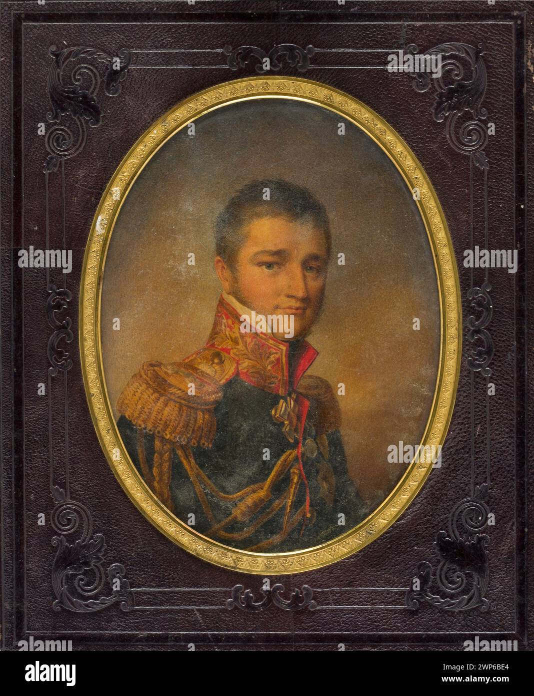 Porträt von Michał Siemionowicz Woroncow (1782–1856), Generalgouverneur von Neurußland und Gouverneur in Bessarabien, 1820. Stellt ihn in Uniform mit Orden und Dekorationen dar. Teil von Andrzej Stefan Potockis Sammlung aristokratischer männlicher Porträts. Stockfoto