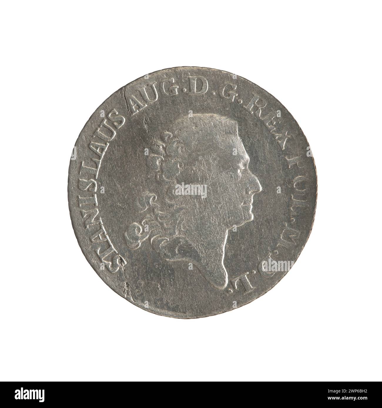 1780 Gemälde von Efraim Brenn, das die Krönung des polnischen Königs Stanisław August Poniatowski zeigt, mit Thron, Krone und zeremoniellen Gewändern. Stockfoto