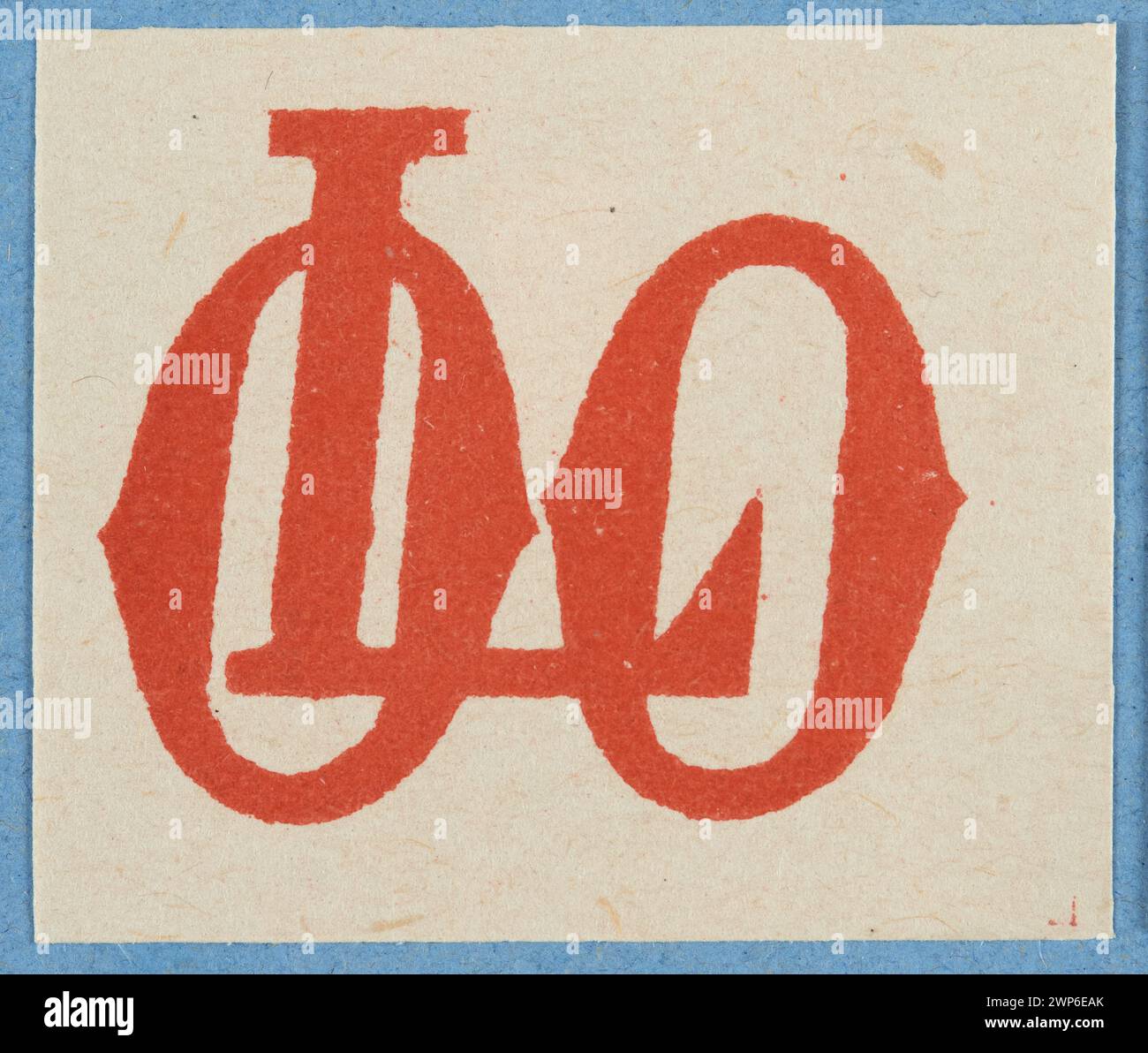 Ein Gehäusedruck aus dem Jahr 1913-1921 mit den Buchstaben „loo“, die bewegliche Schriften und Typografie aus dem frühen 20. Jahrhundert darstellen. Stockfoto