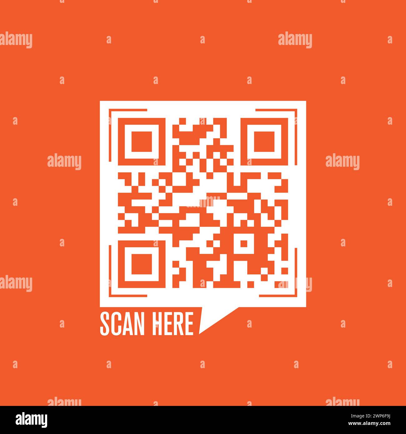 QR-Code-Vektor auf weißem Hintergrund, weißem Hintergrund Stock Vektor