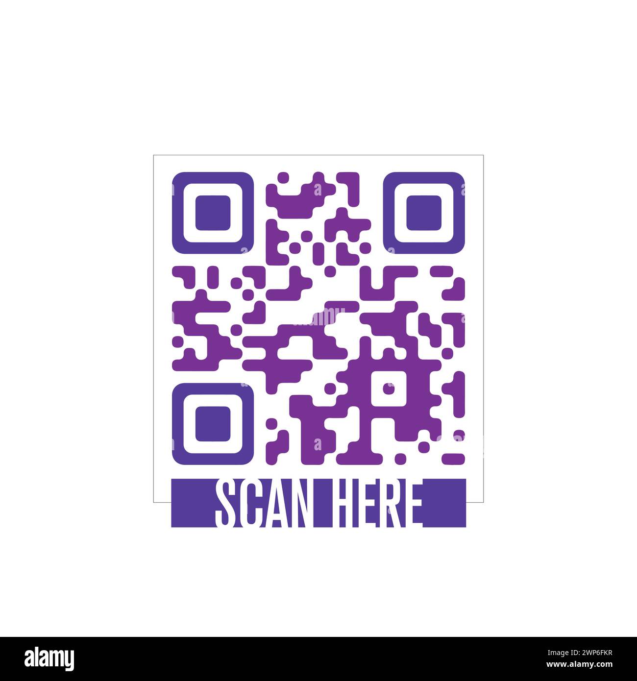 QR-Code-Vektor auf weißem Hintergrund, weißem Hintergrund Stock Vektor