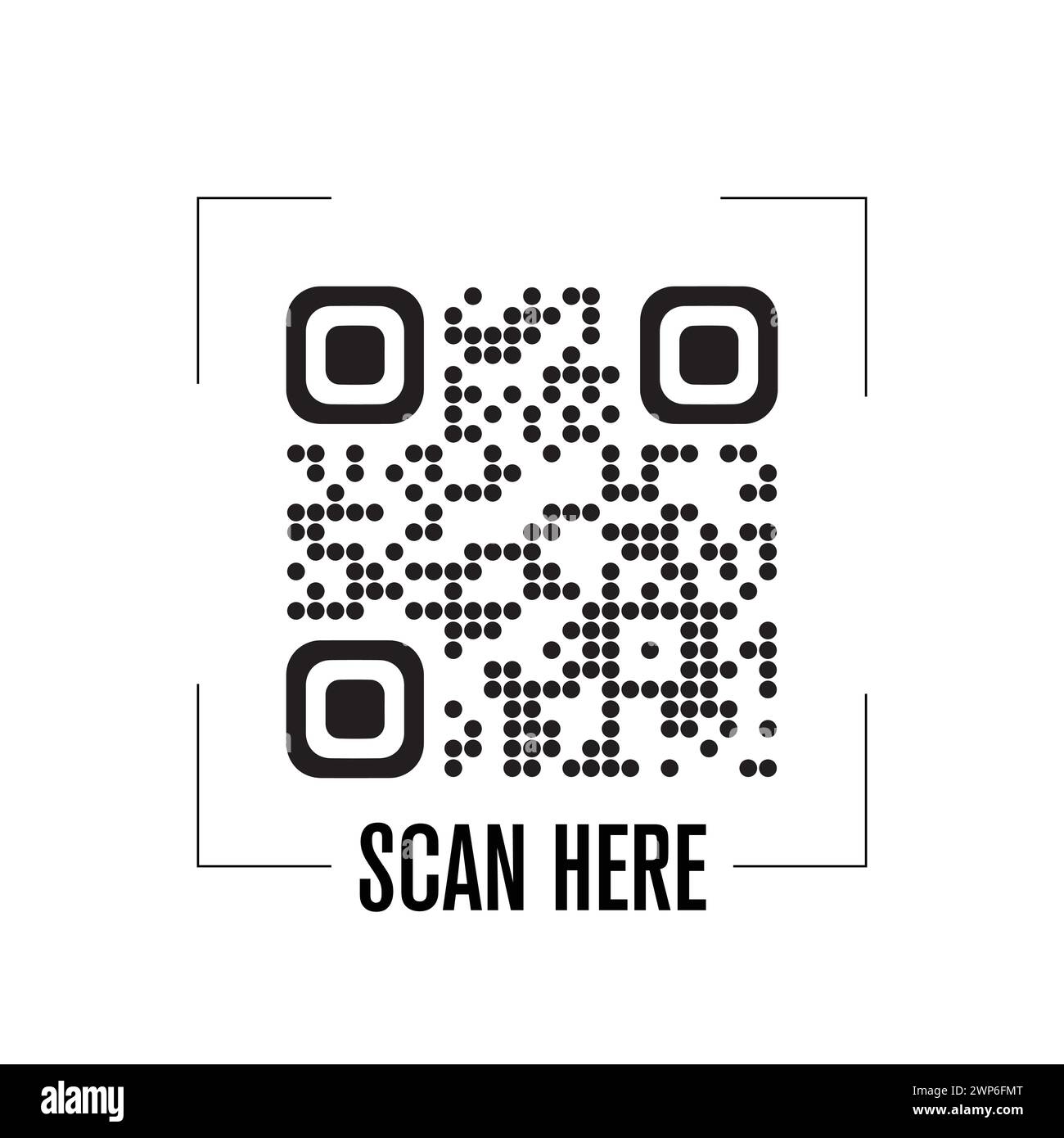 QR-Code-Vektor auf weißem Hintergrund, weißem Hintergrund Stock Vektor