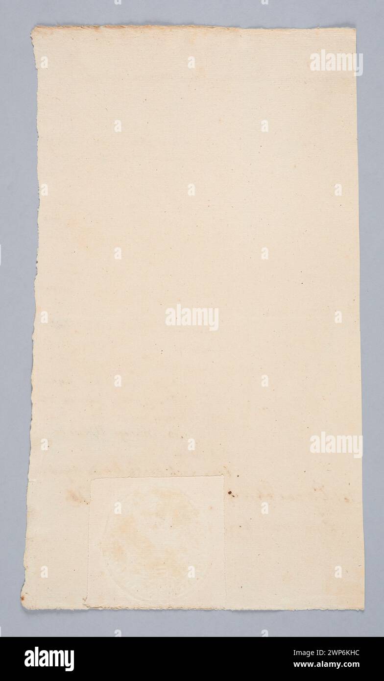 Dokument der Militärkommission der Krone aus dem Jahr 1775, in dem die Verwaltungsorganisation der Kronarmee detailliert beschrieben wird. Stockfoto
