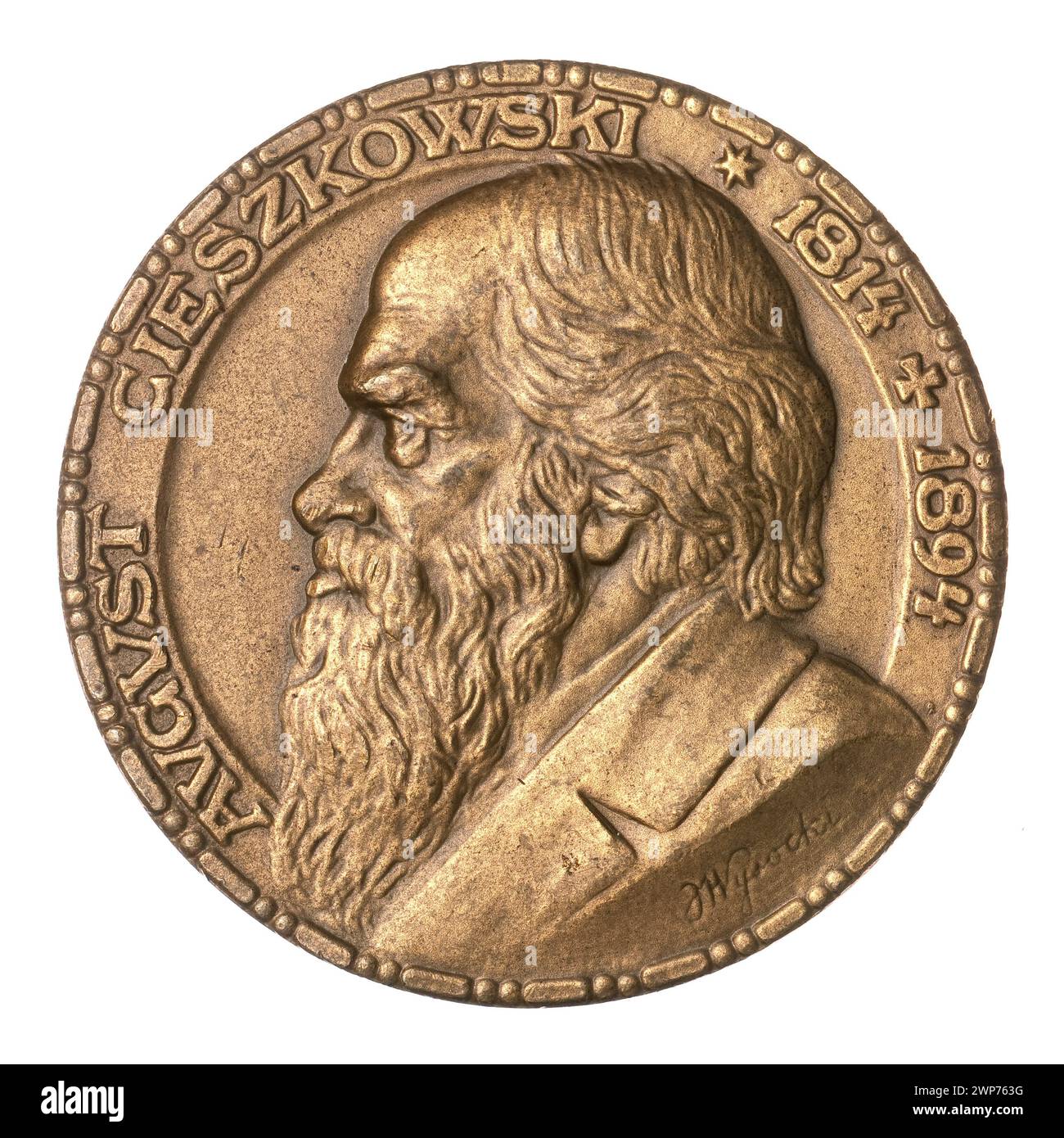 Verleihung des August-Cieszkowski-Preises an der Universität Poznań im Jahr 1924, vertreten durch Jan Wysocki, zur Erinnerung an akademische Leistungen und kulturelle Anerkennung. Stockfoto