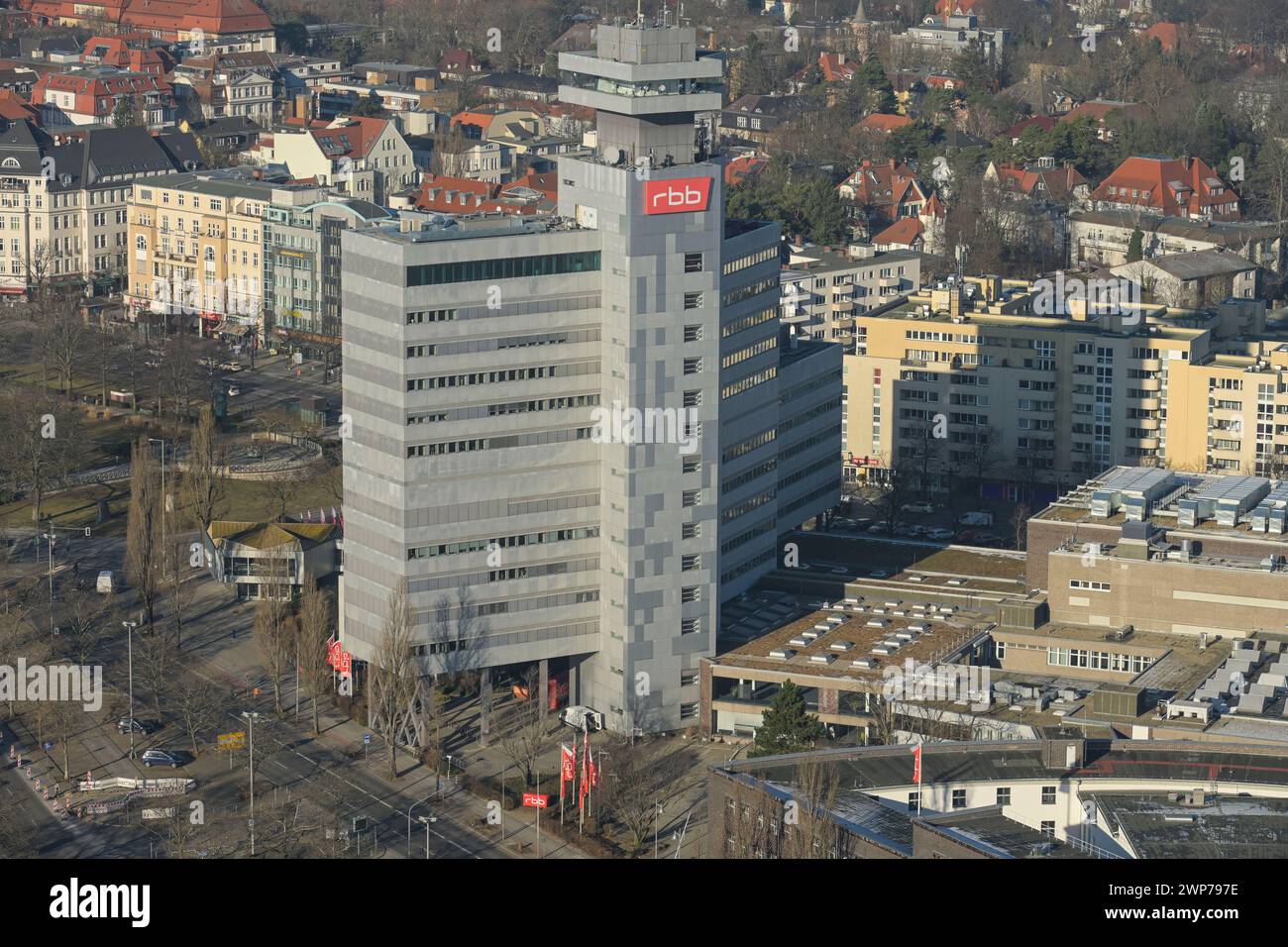 RBB Funkhaus, Masurenalle, Charlottenburg, Charlottenburg-Wilmersdorf, Berlin, Deutschland Stockfoto