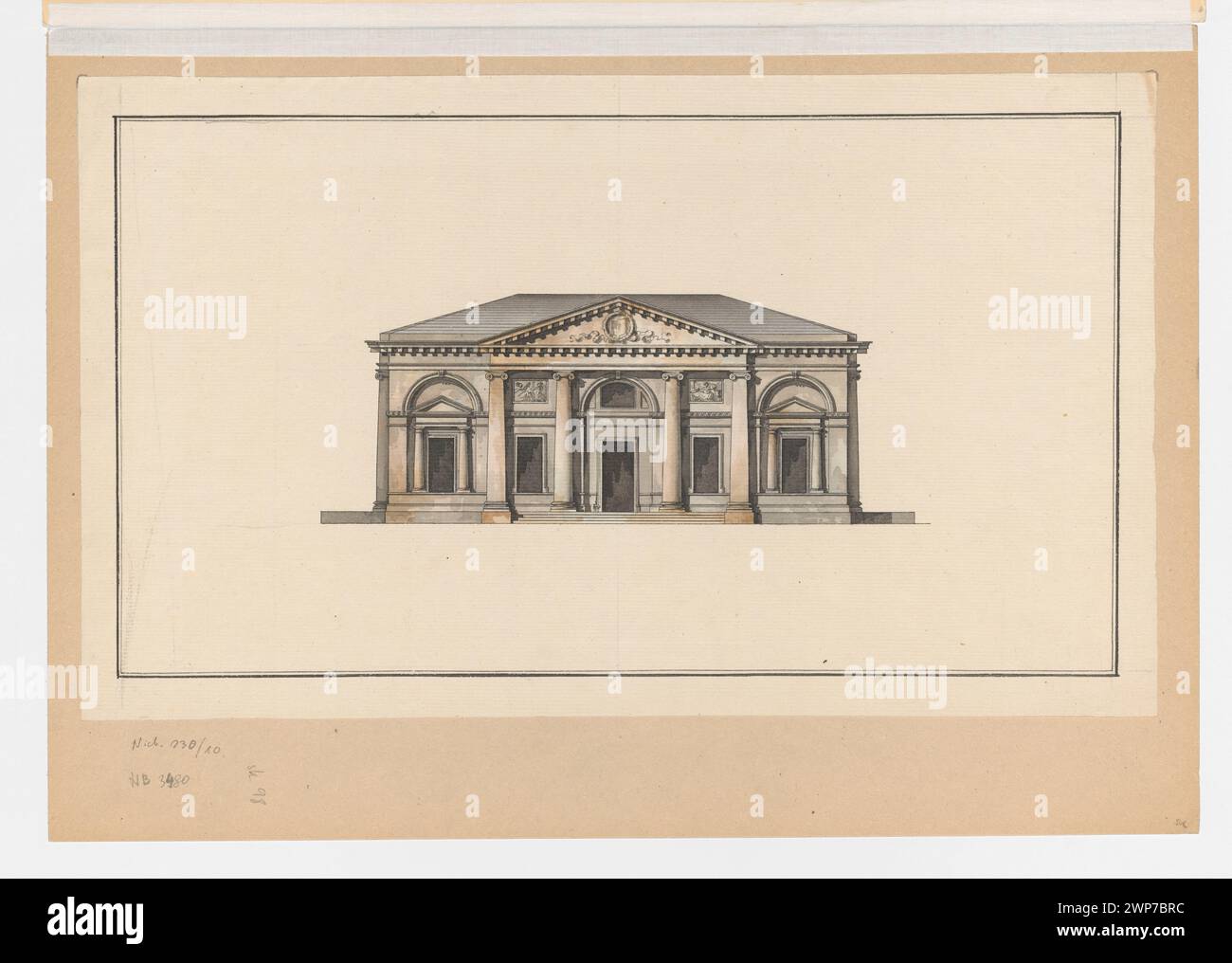 Zarensiole. Willa Lord Witworth. Hinterfassade; Quarenghi, Giacomo (1744-1817); 1795-1805 (1795-00-00-1805-00), 1783-1785 (1783-00-00-1785-00); Zarist Sioło (Puschkin - Palast- und Parkkomplex), Nieborów - Sammlung, Architektur, Klassizismus (Stil), palladianismus (Stil) Stockfoto