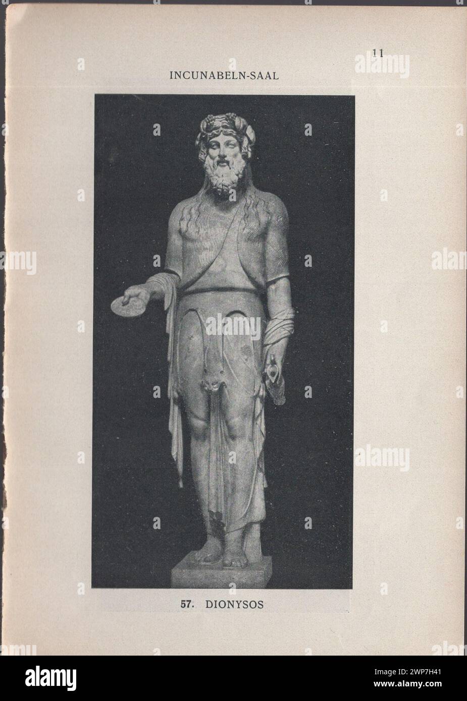 Adolf Furtwängler : Glyptothek 1907 / Illustrierter Katalog der Glyptothek König Ludwig's I. zu München / Kastner & Callwey, 1907 / illustrierter Katalog der Glyptothek von König Ludwig I. in München 1907 / Inkunabeln saal - Inkunabula saal / Dionysos - Antike Dionysostatue - Antike Dionysostatue Glyptothek - Mitglied der zwölf Olympianer / Bacchus - Gott des Weines Stockfoto