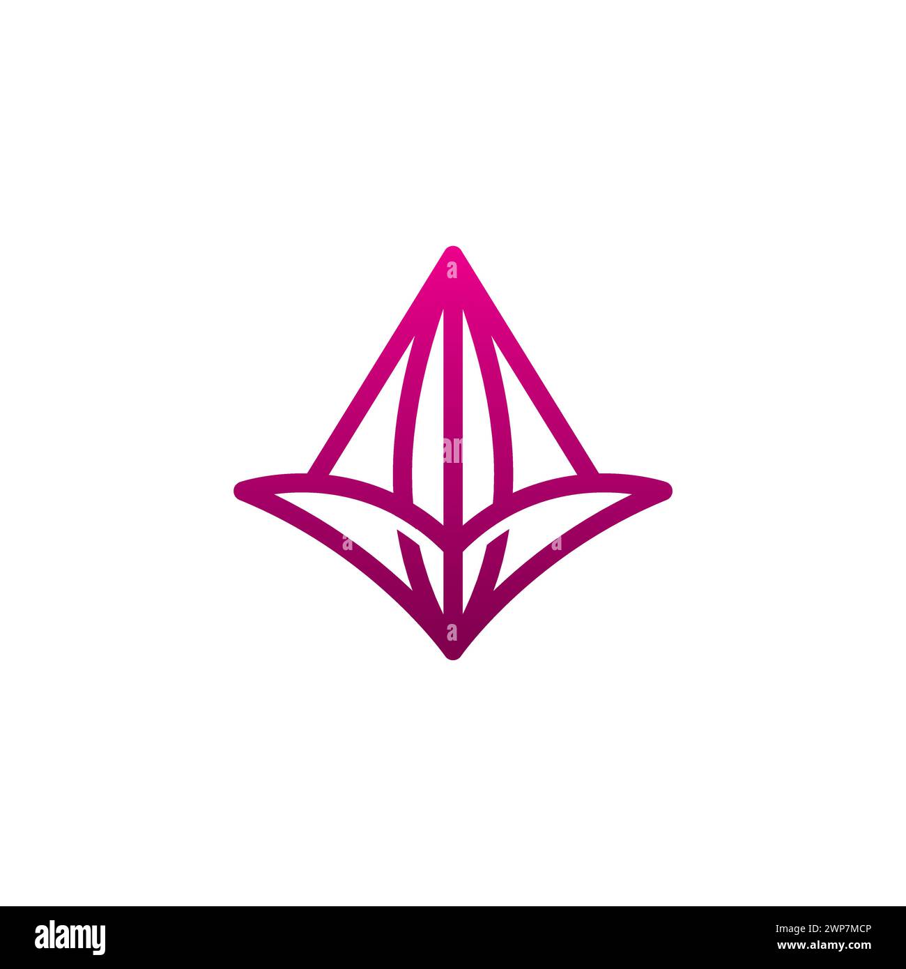 Lotus-Logo Mit Blumen. Logo Für Organische Blumen. Line Lotus Logo Stock Vektor