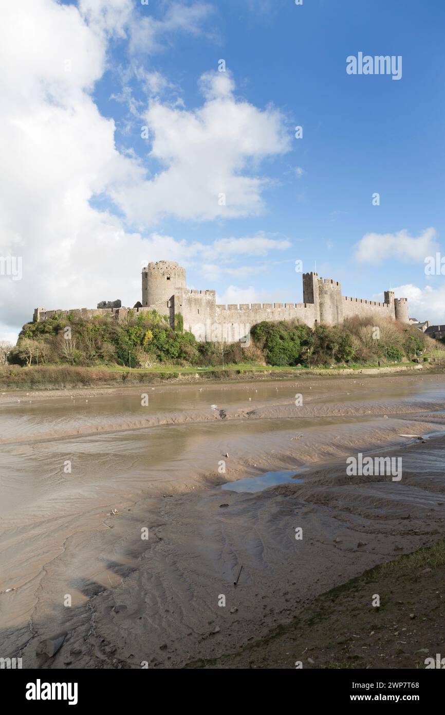 Großbritannien, Wales, Carew Castle. Stockfoto