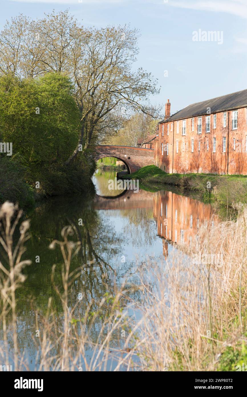 Großbritannien, Leicestershire, Foxton Locks am Grand Union Canal. Stockfoto