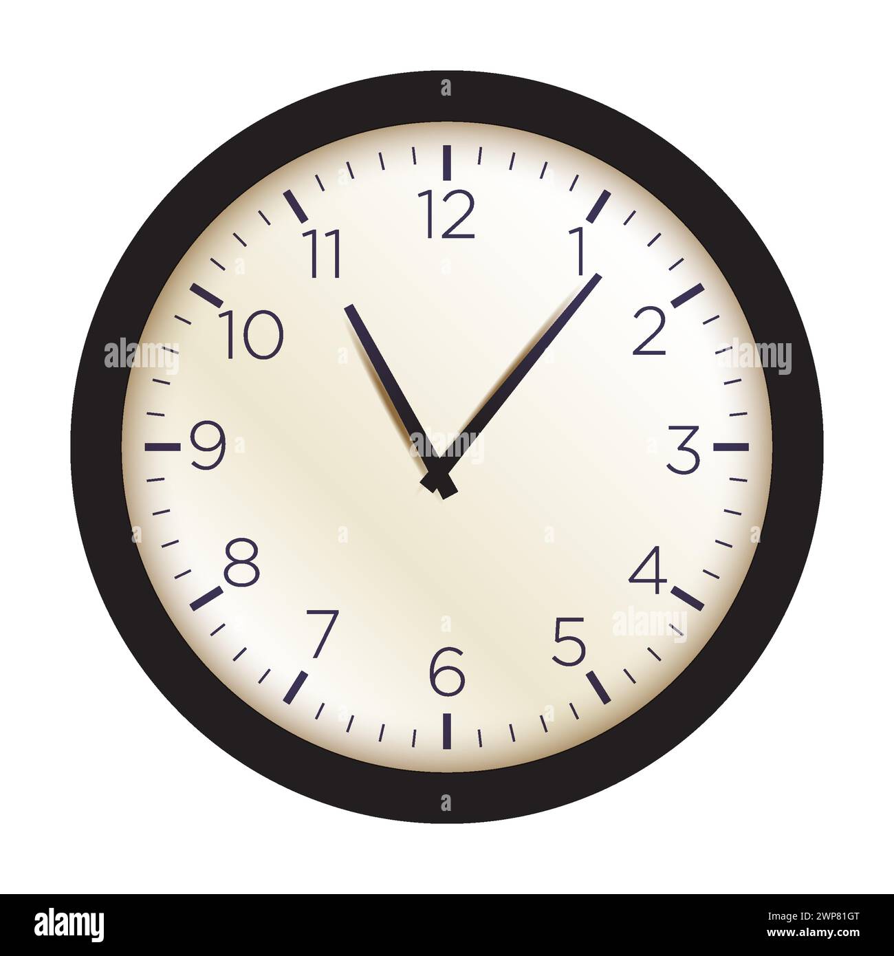 Vintage Analog Runde Wanduhr Illustration Stock Vektor