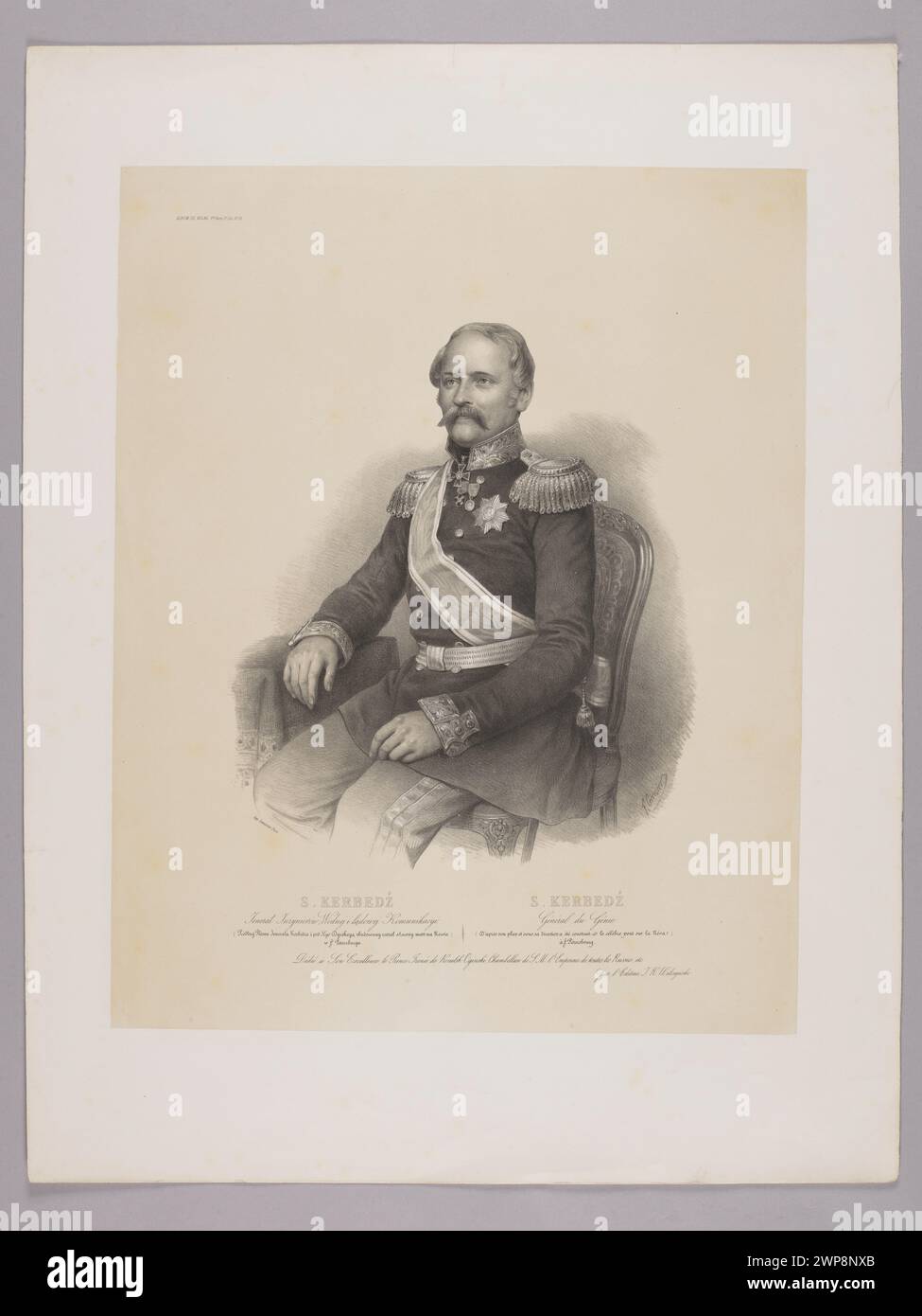 Porträt von Staniska Kierabia von Grenier de Saint-Martin, nach 1857 geschaffen, das das Thema mit formaler Kleidung, expressiven Merkmalen und raffinierter künstlerischer Technik darstellt. Stockfoto