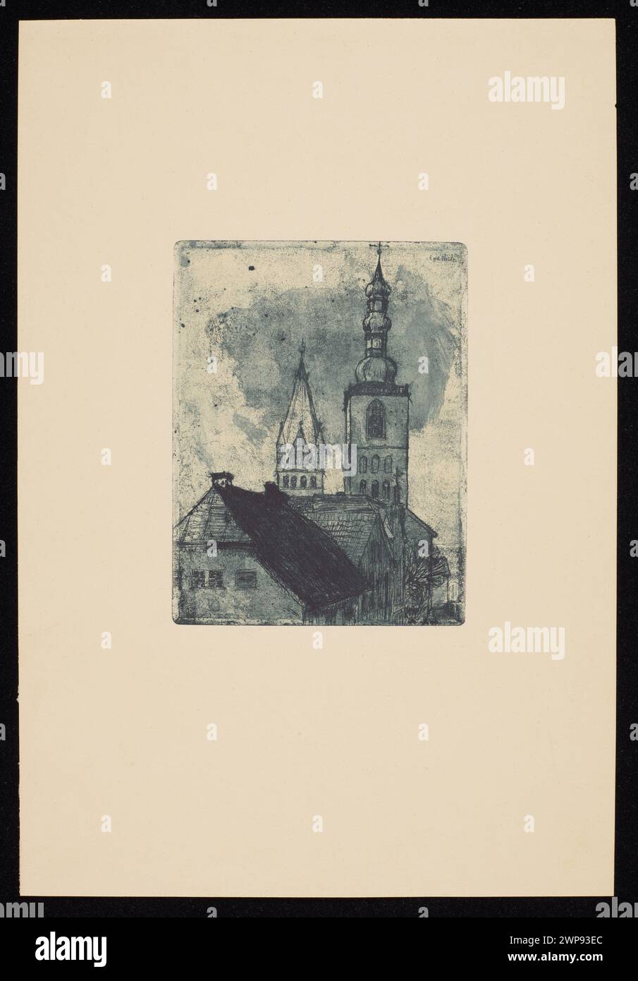 1906 Druck von Emil Nolde, der Piotr und Patroklos in Soest zeigt und die erzählerische und historische Charakterdarstellung in der deutschen Druckerei des frühen 20. Jahrhunderts hervorhebt. Stockfoto