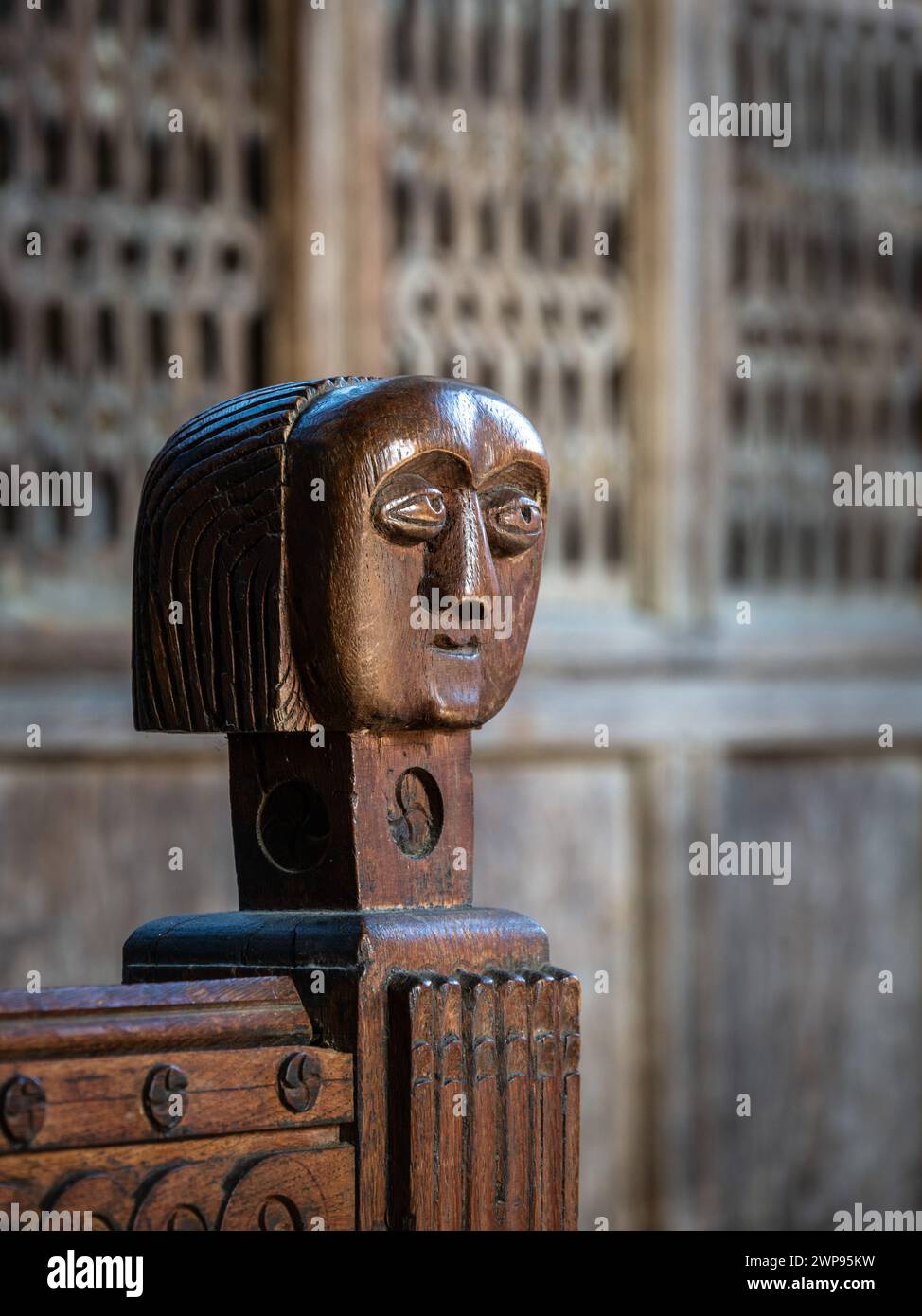 Kirchendetails: St. Grwst Church, Gwydir Chapel, Llanrwst, Wales Stockfoto