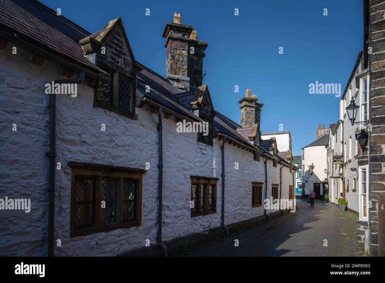 Llanrwst Almshouses, Wales Stockfoto