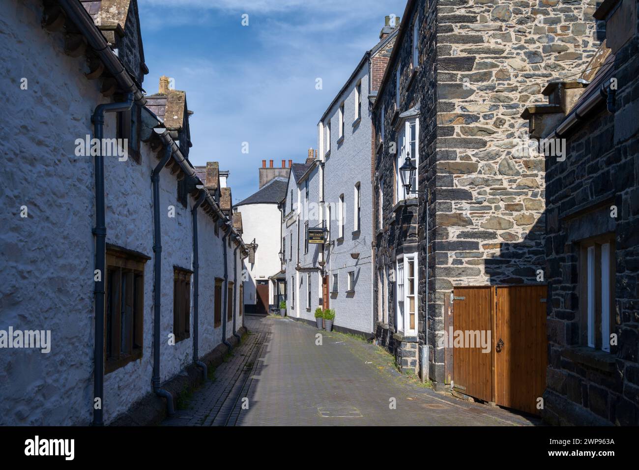 Llanrwst Almshouses, Wales Stockfoto