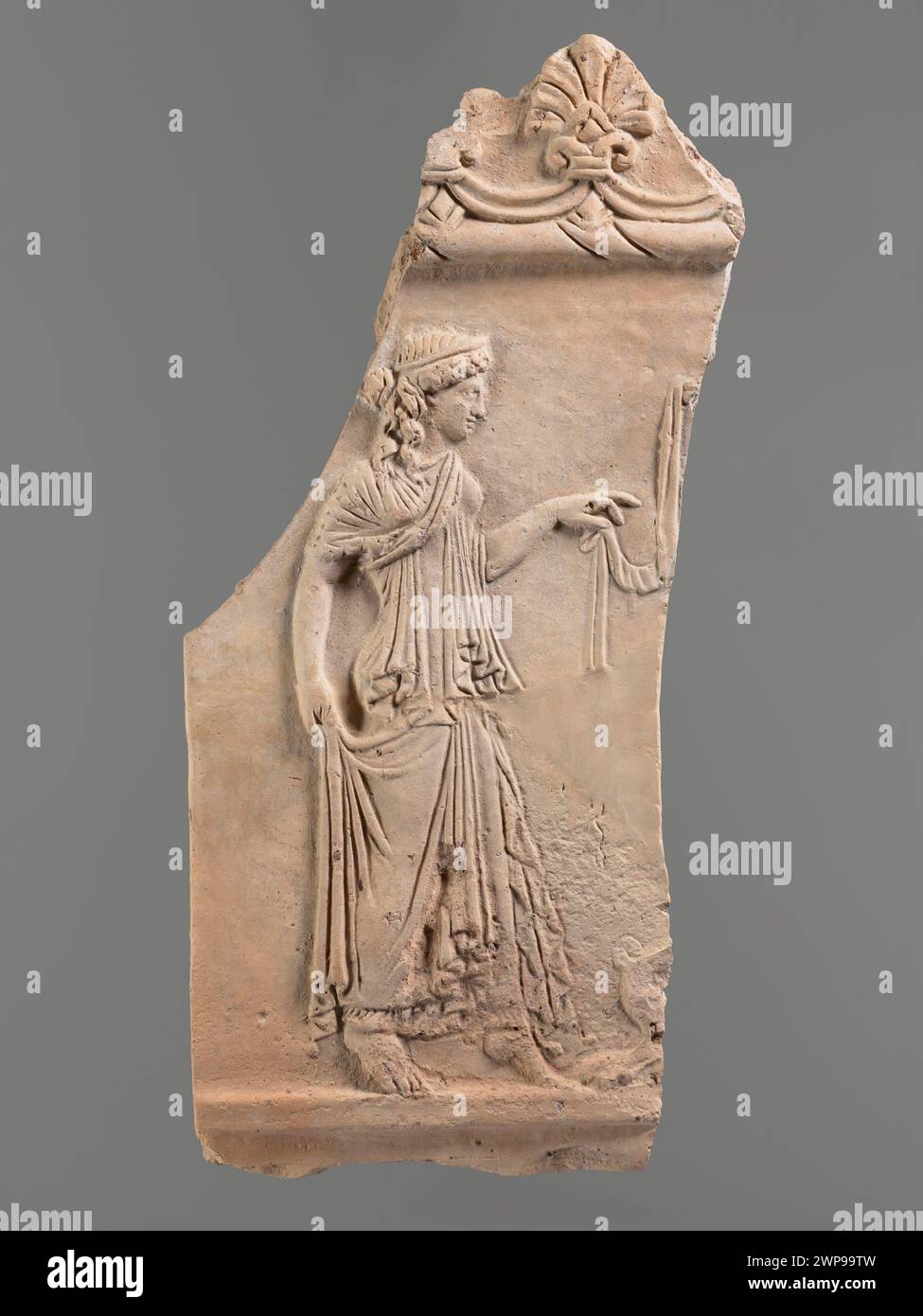 Ein Fragment des Campana Relief datiert zwischen dem 1. Jahrhundert v. Chr. und dem 1. Jahrhundert n. Chr., das frühkaiserliche römische Skulpturenkunst darstellt. Stockfoto