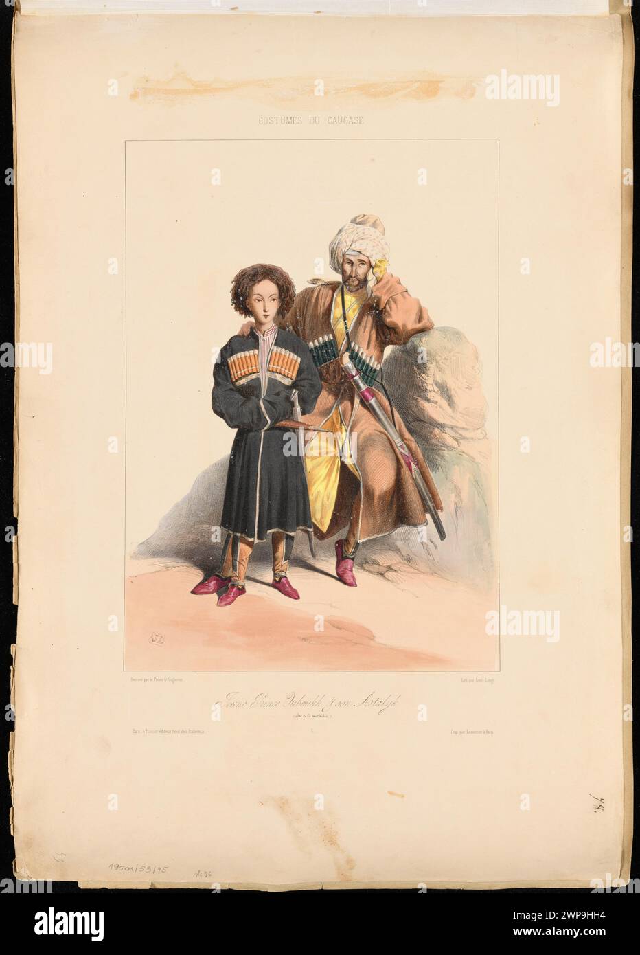 Diese 1857 von Ange Louis Janet, Grigory Gagarin und Rose Joseph Lemercier in Paris verfasste Publikation zeigt Literatur und pädagogische Illustrationen junger Leser. Stockfoto