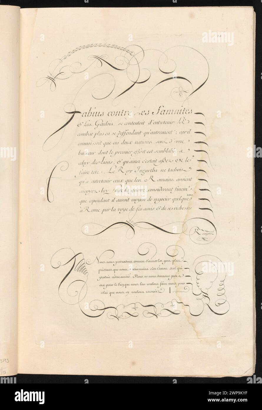 Muster des Briefschnitts; Le Parmentier (CA. 1741-CA 1780), Rossignol, Louis (1694-1738), Chéreau, Jacques-Francois (1742-1794); 1768-1775 (1768-00-00-1775-00-00); Stockfoto