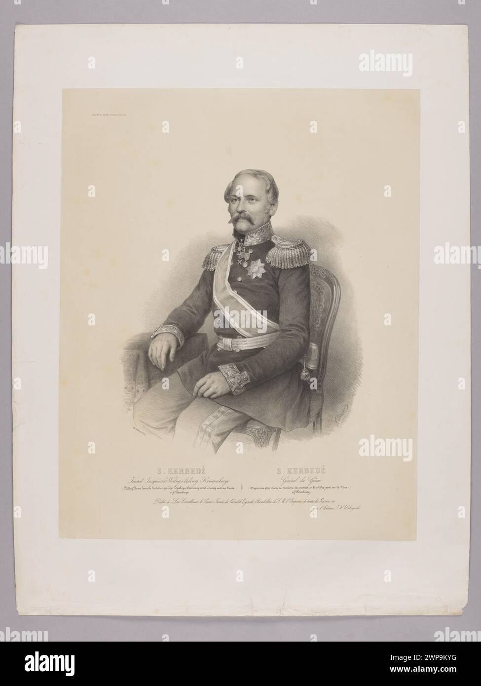 Porträt von Staniska Kierabia von Francisque-Martin-Francois Grenier de Saint-Martin nach 1857, mit dem Thema in formeller Kleidung mit detailliertem Gesichtsausdruck und kompositorischem Hintergrund. Stockfoto