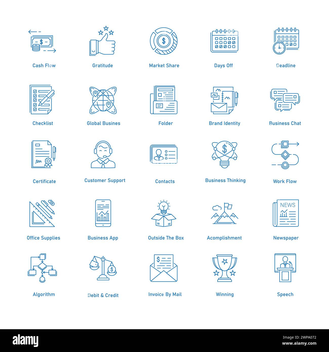 Business Investment Strategy Vector Icon Design Pack Stock Vektor
