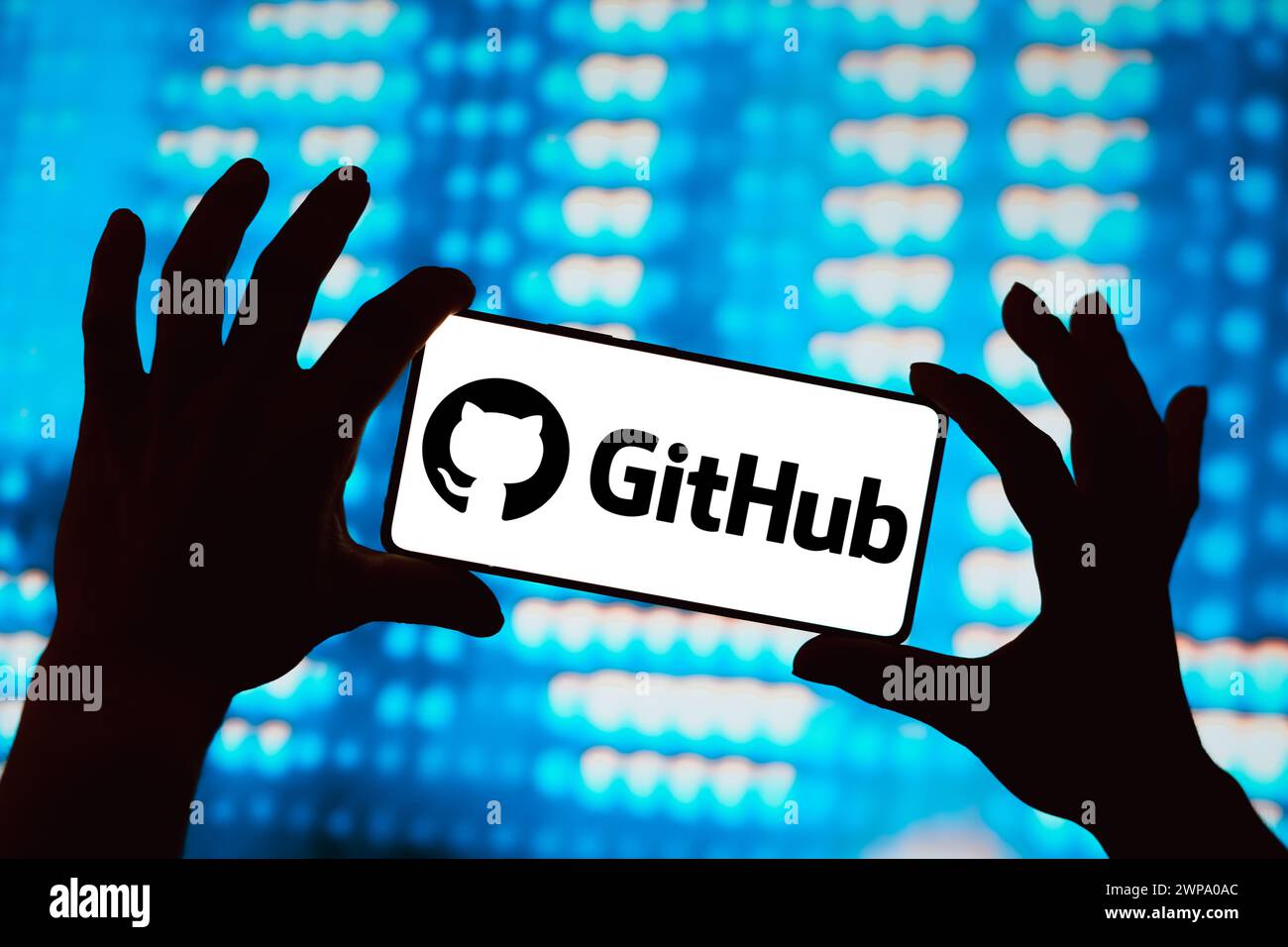 Brasilien. März 2024. In dieser Abbildung wird das GitHub-Logo auf einem Smartphone-Bildschirm angezeigt. (Foto von Rafael Henrique/SOPA Images/SIPA USA) *** ausschließlich für redaktionelle Nachrichten *** Credit: SIPA USA/Alamy Live News Stockfoto