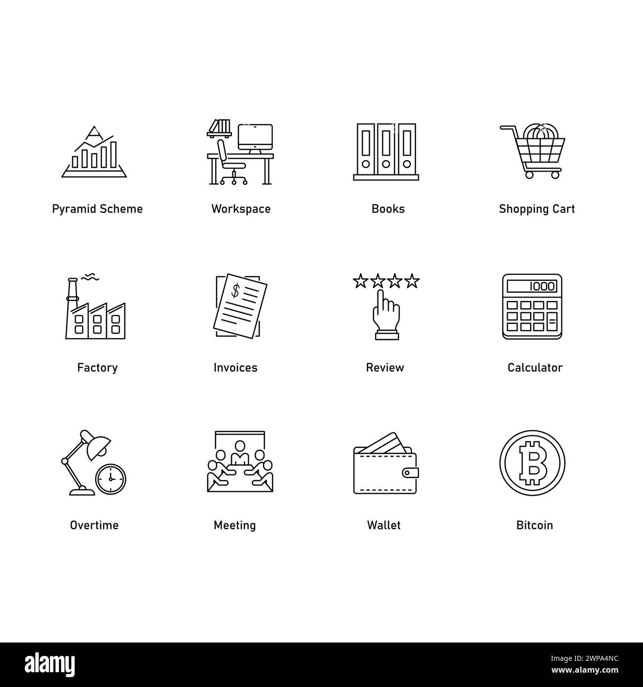 Financial Business Vector Icon Design Collection Stock Vektor