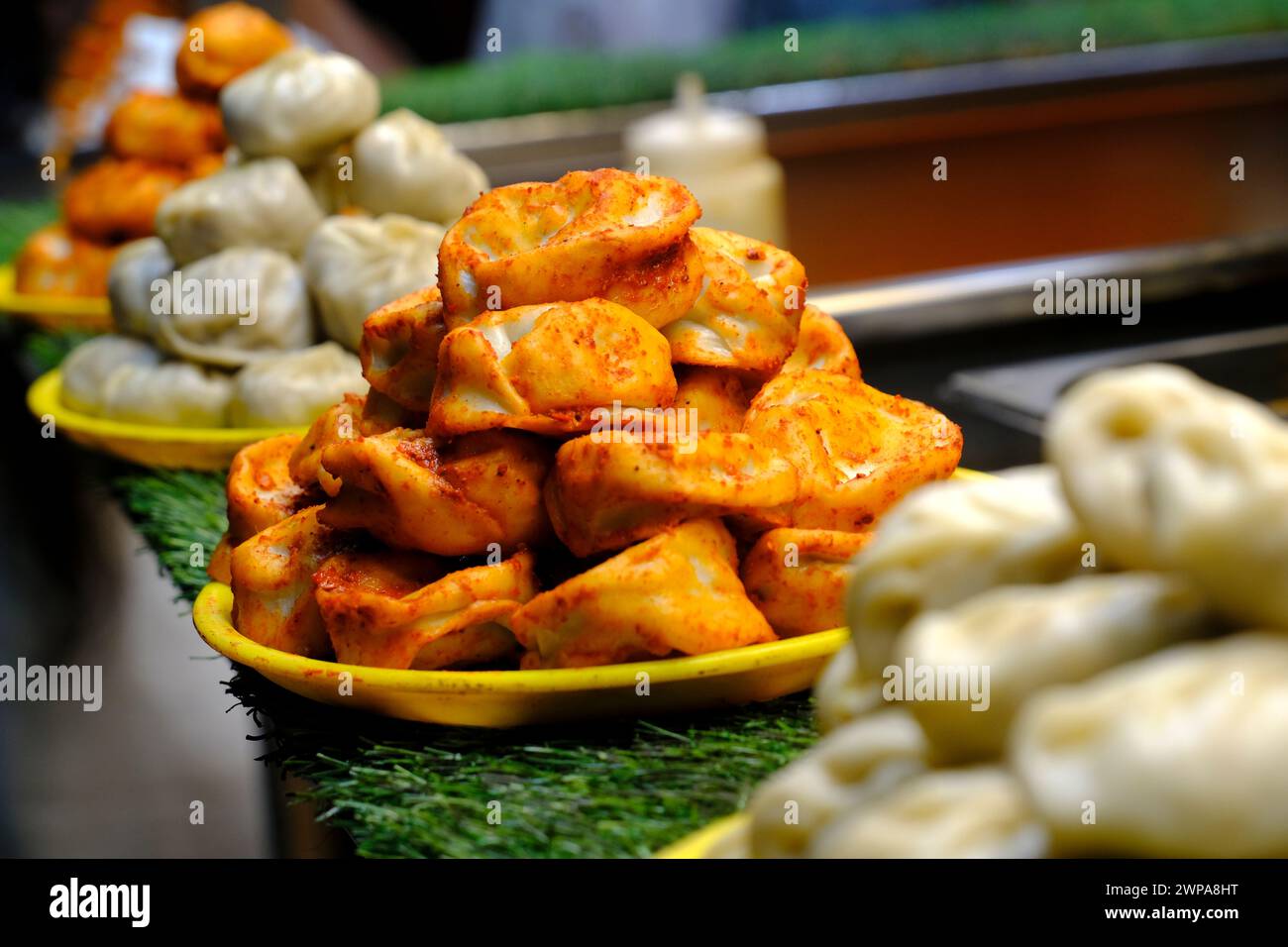 Indore Sarafa Basar, Indiens Hauptstadt von Midnight Food, Madhya Pradesh, Taste of India. Stockfoto