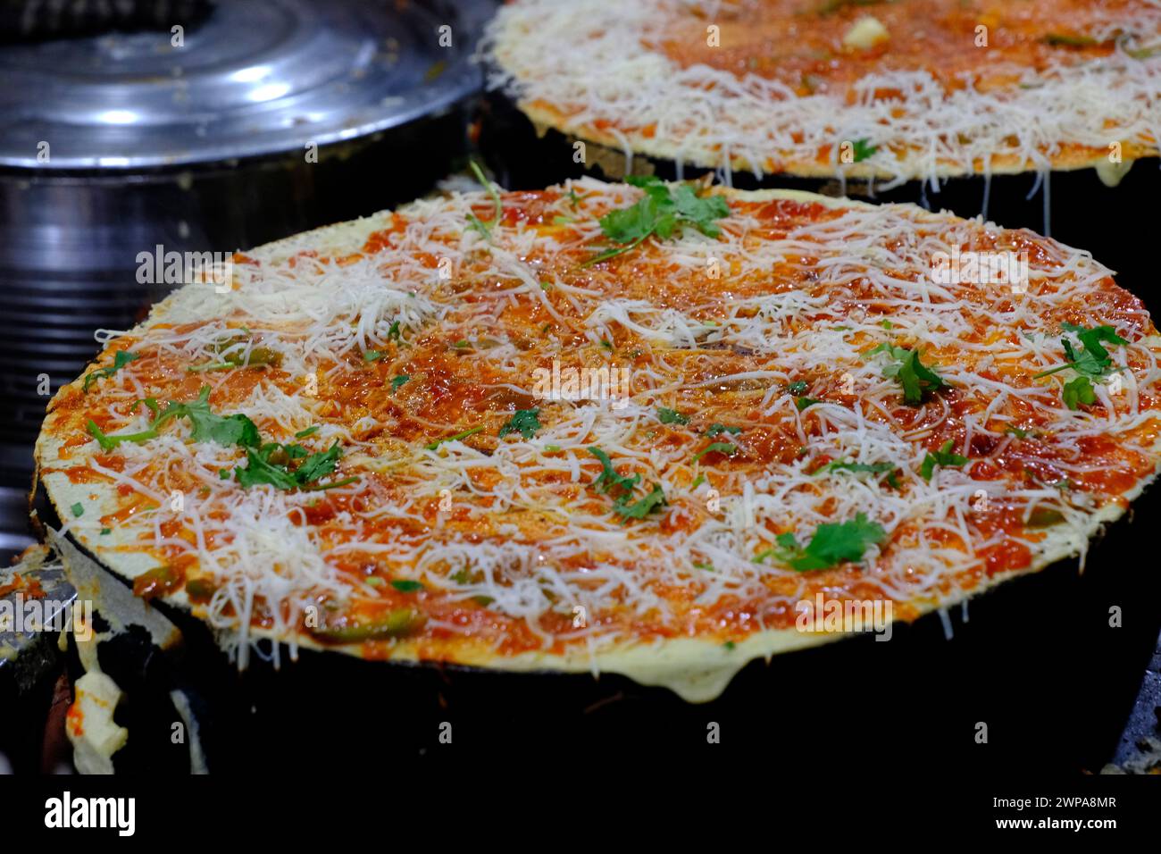 Indore Sarafa Basar, Indiens Hauptstadt von Midnight Food, Madhya Pradesh, Taste of India. Stockfoto