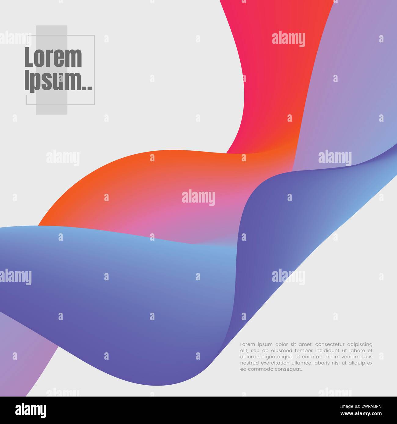 Modernes abstraktes Cover-Set. Kühle Verlaufsformen. Eps10-Vektor. Moderne Überzüge mit farbenfrohen, verdrehten Formen. Trendiges minimales Design. Abstra Stock Vektor