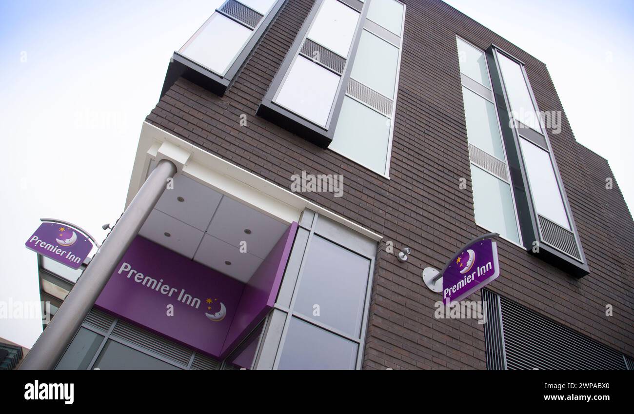 10/14 Premier Inn eröffnet sein neuestes Hotel in Telford. Stockfoto