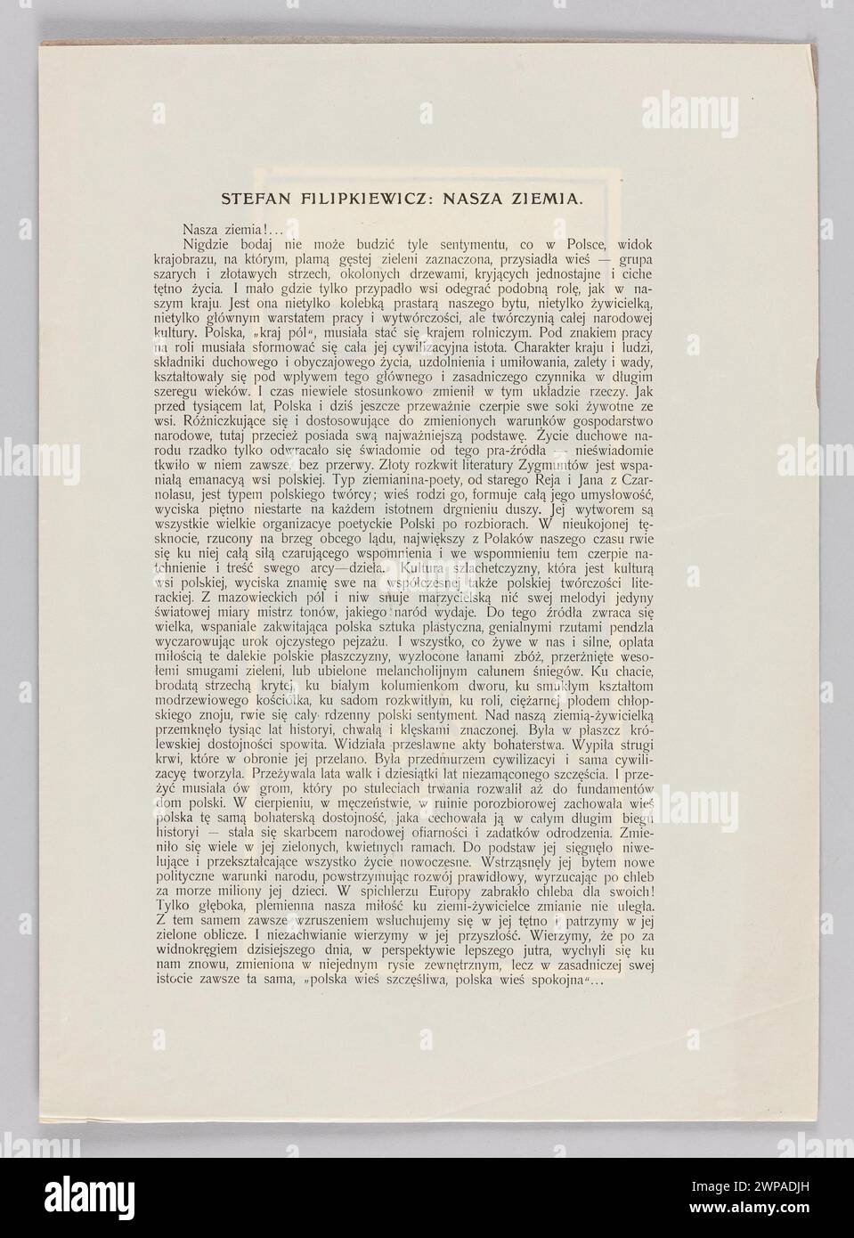 „Our Earth“ von Stefan Filipkiewicz (1879–1944) ist ein Gemälde aus dem 20. Jahrhundert, das Naturlandschaften darstellt und den Fokus des Künstlers auf polnische bildende Kunst und illustrativen Stil widerspiegelt. Stockfoto