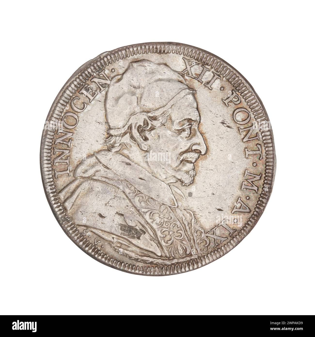 Mezzo Scudo; Innozenz XII (Papst; 1691-1700); 1699 (1699-00-00-1699-00); Stockfoto